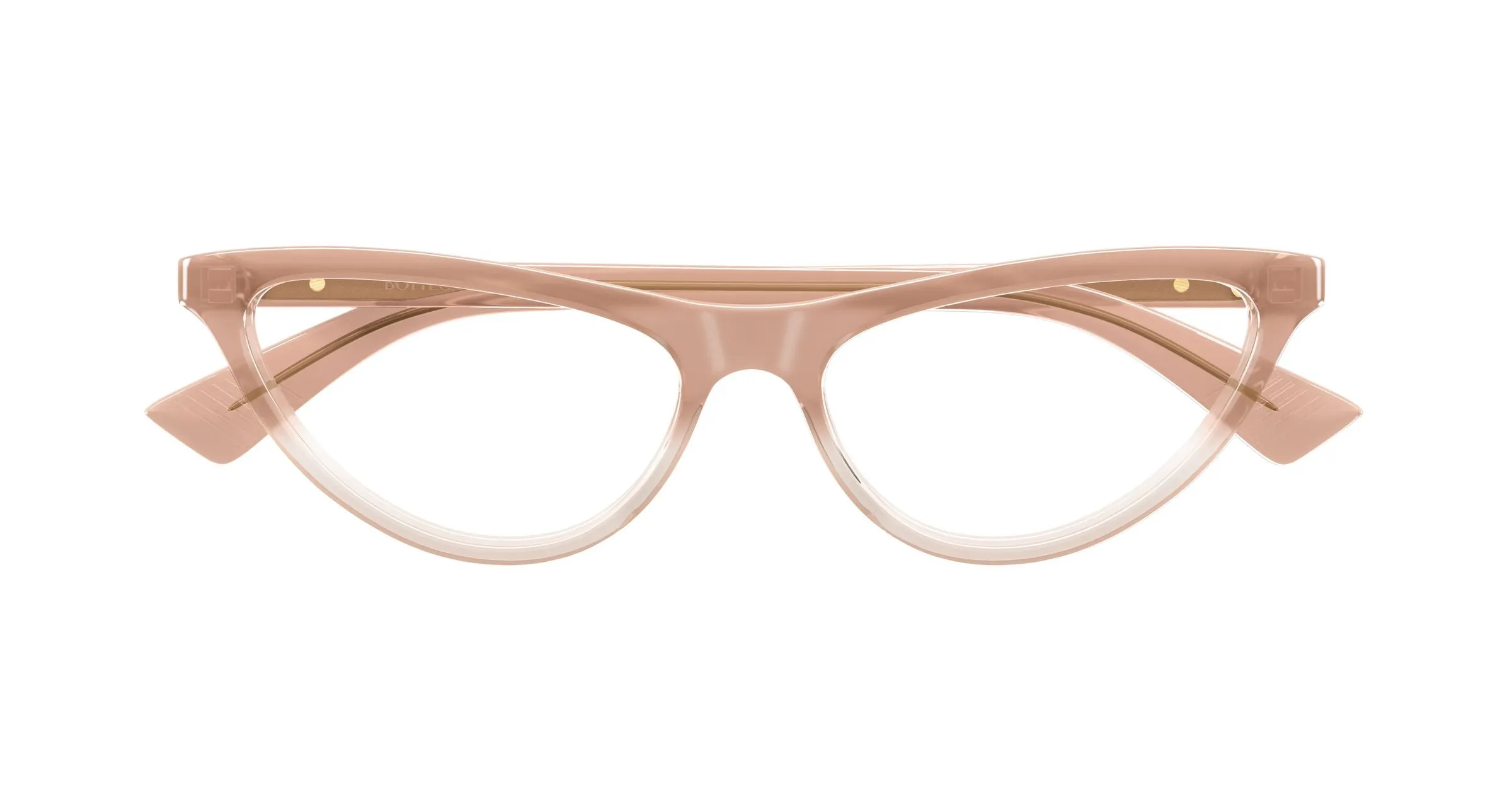Bottega Veneta BV1416O 004 Montature da vista Acetato Rosa Trasparente Cat Eye - immagine 2