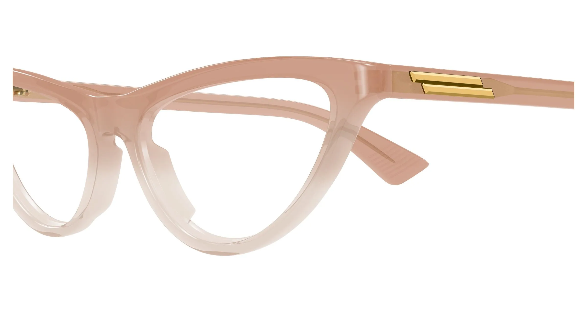 Bottega Veneta BV1416O 004 Montature da vista Acetato Rosa Trasparente Cat Eye - immagine 3
