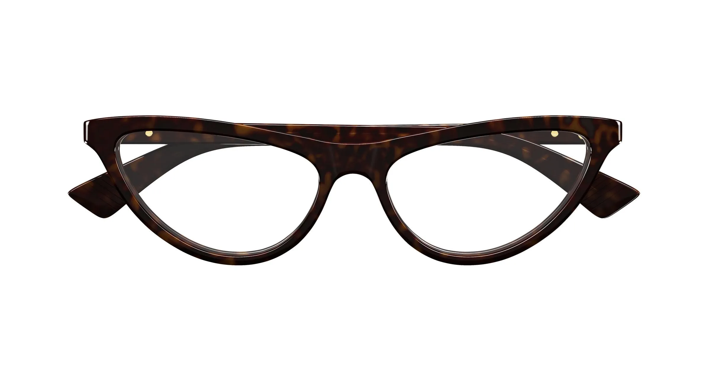 Bottega Veneta BV1416O 002 Montature da vista Acetato Havana Trasparente Cat Eye - immagine 2