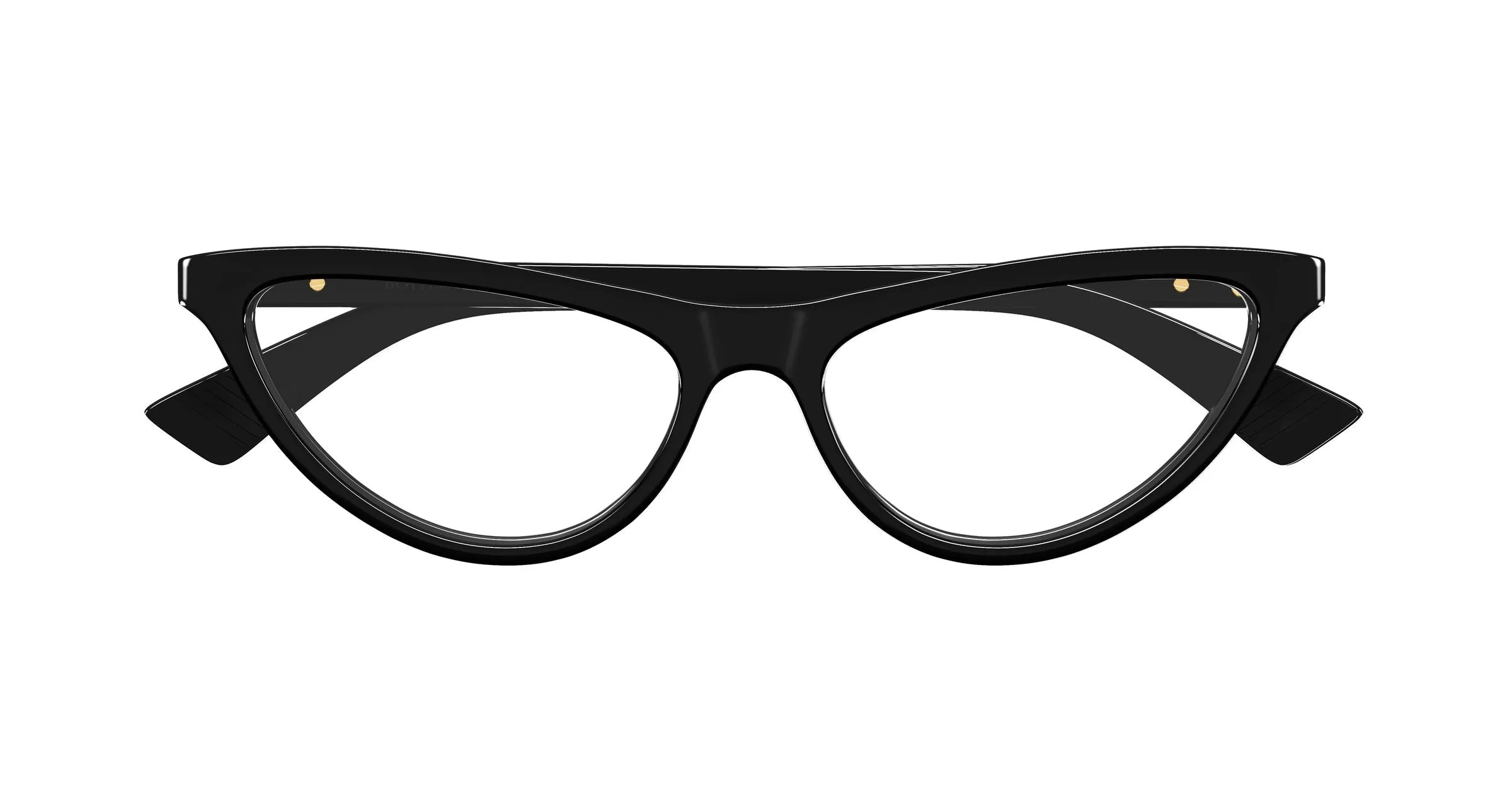 Bottega Veneta BV1416O 001 Montature da vista Acetato Nero Trasparente Cat Eye - immagine 2