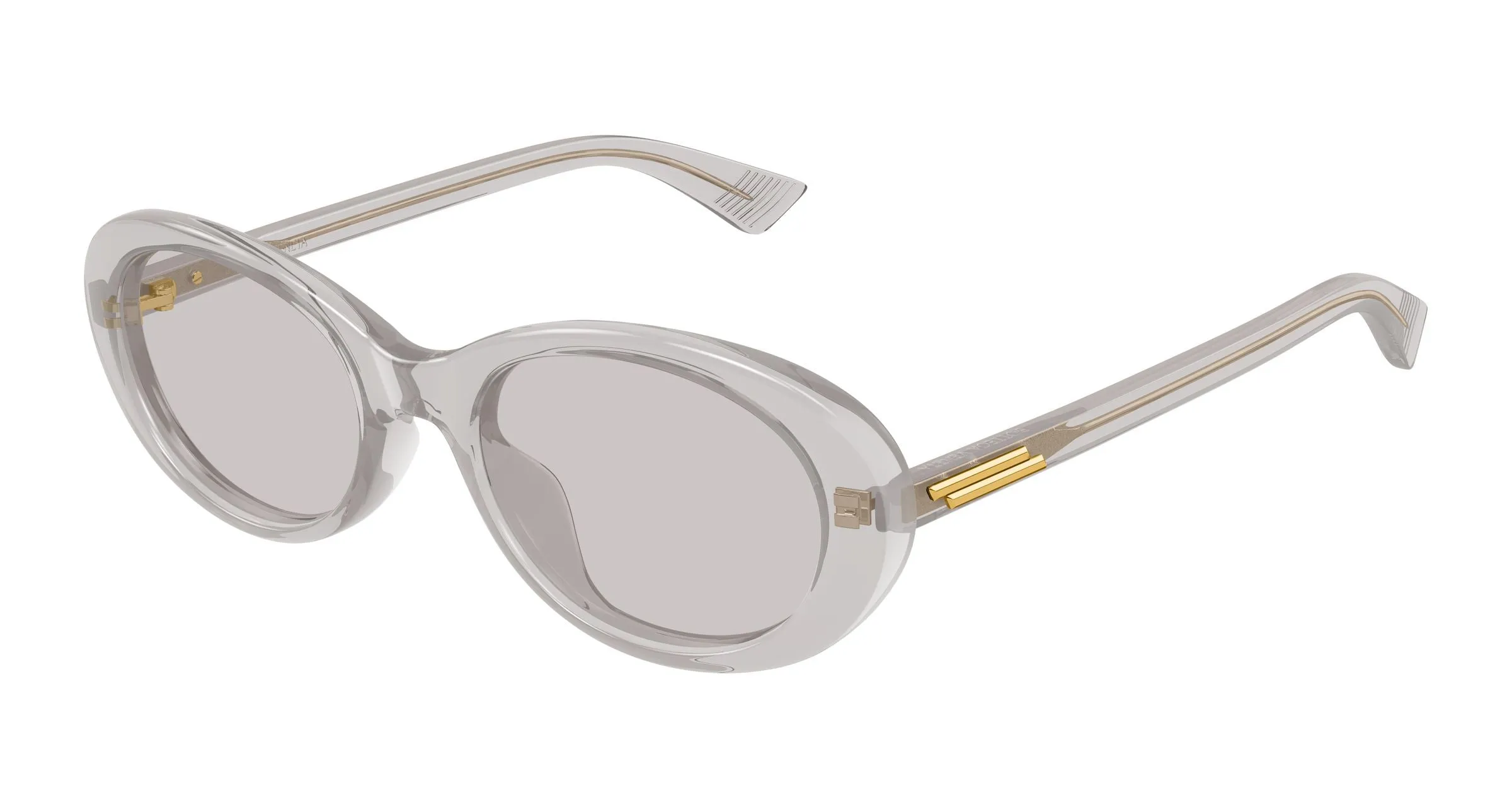 Bottega Veneta BV1415SK 003 Occhiali da sole Acetato Grigio Grigio Rotonda - immagine 1
