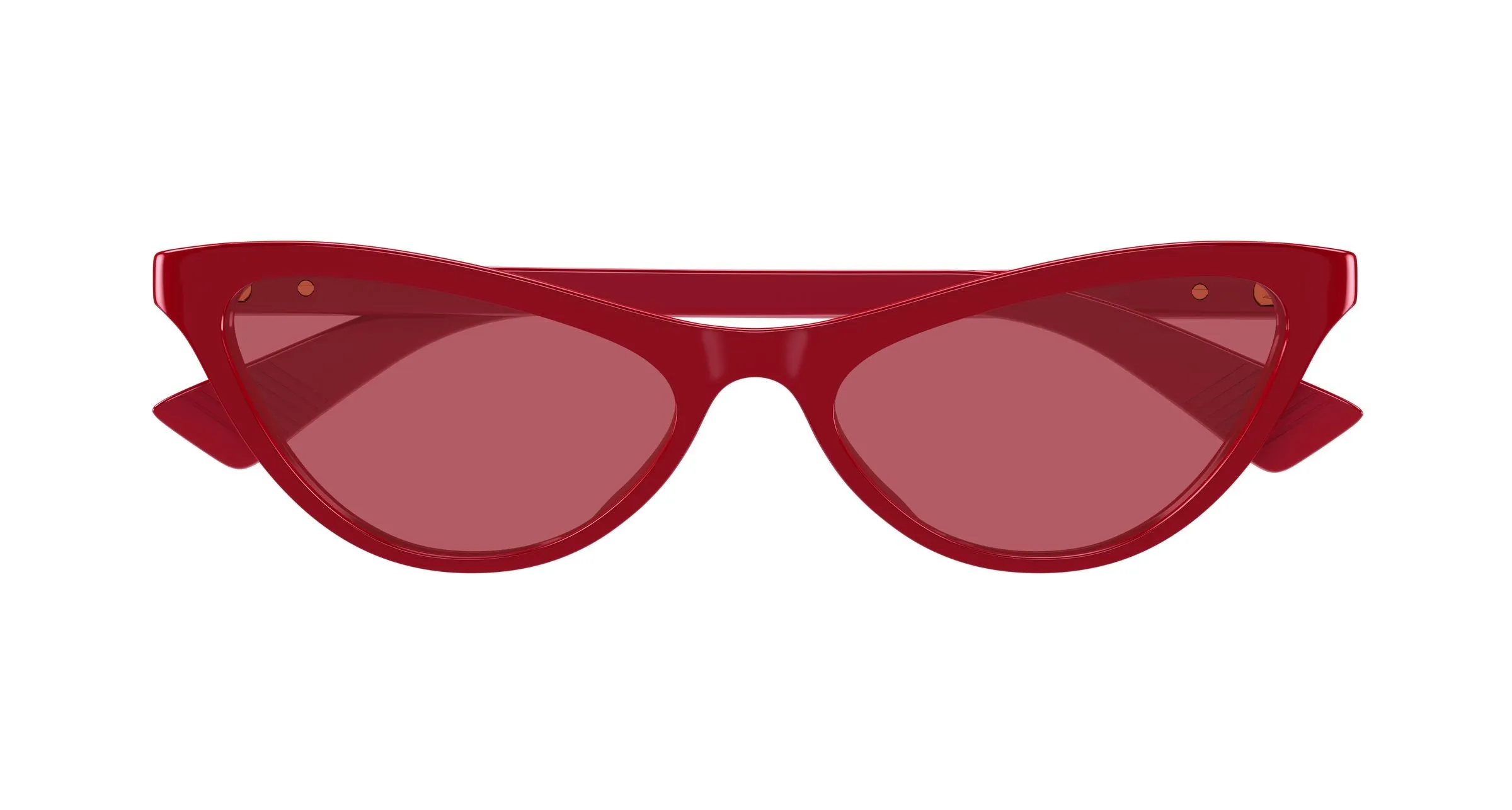 Bottega Veneta BV1414S 005 Occhiali da sole Acetato Rosso Rosso Cat Eye - immagine 2
