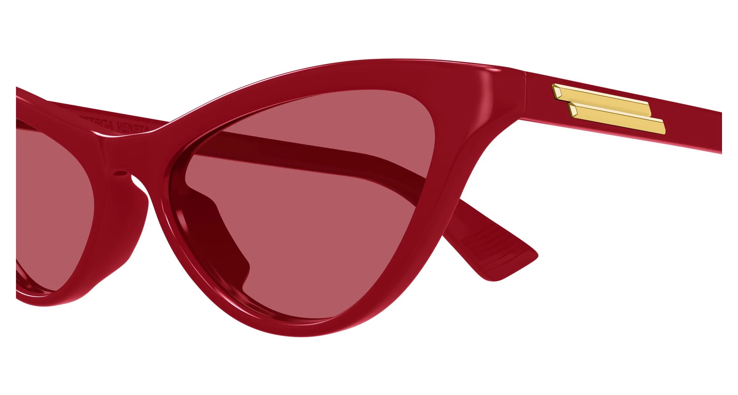 Bottega Veneta BV1414S 005 Occhiali da sole Acetato Rosso Rosso Cat Eye - immagine 3