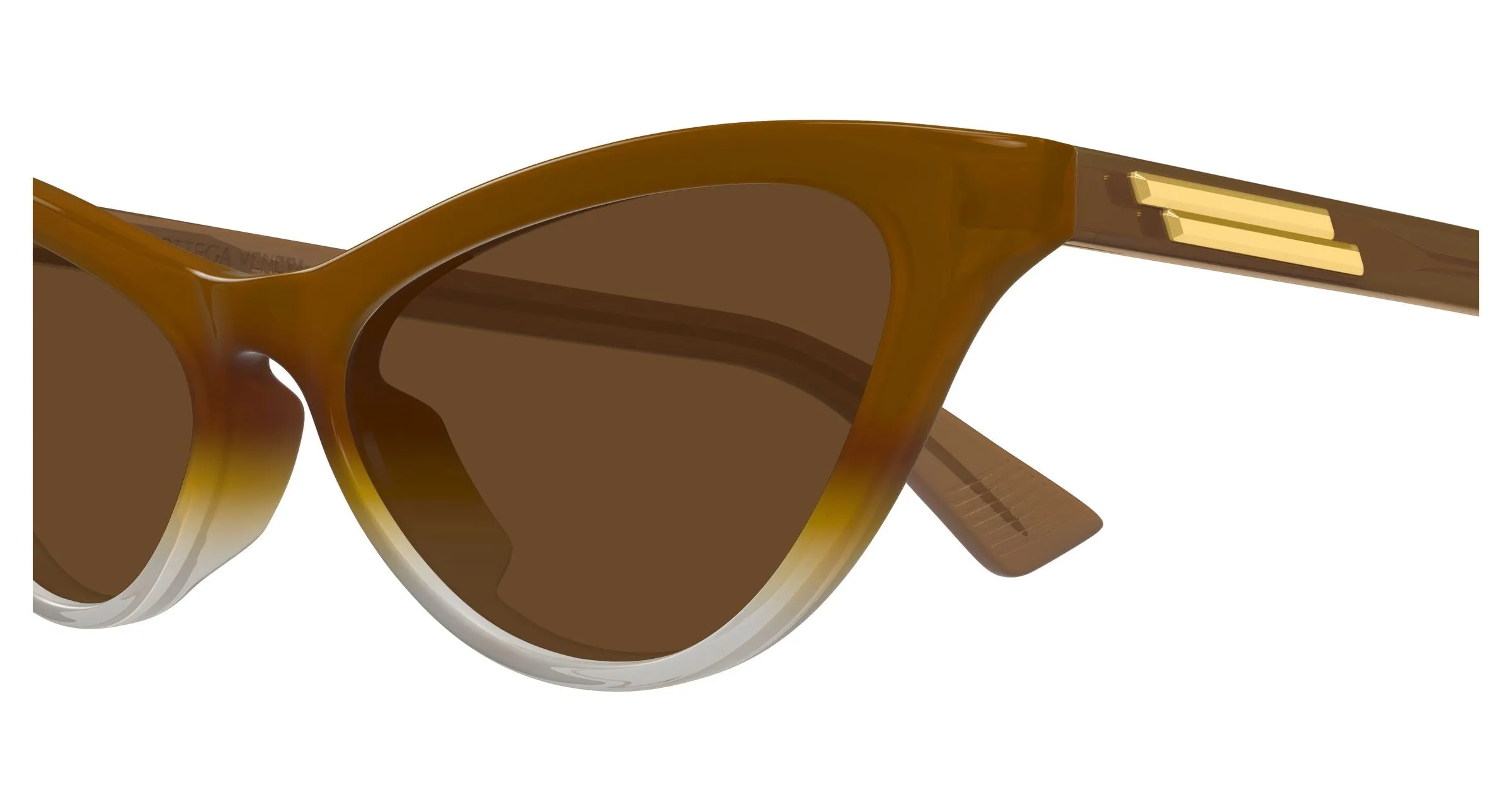 Bottega Veneta BV1414S 004 Occhiali da sole Acetato Marrone Marrone Cat Eye - immagine 3