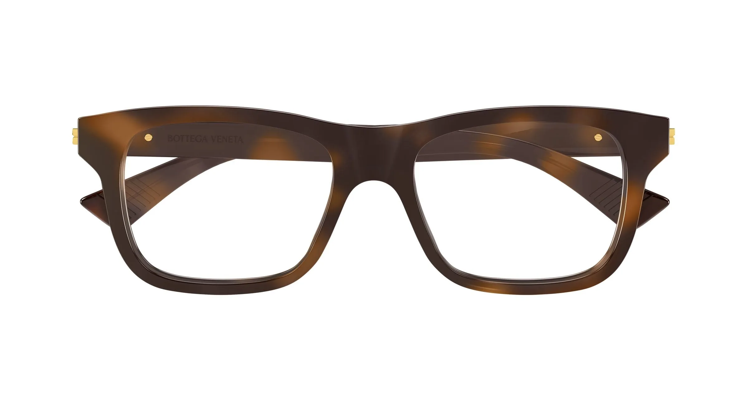Bottega Veneta BV1412O 009 Montature da vista Acetato Havana Trasparente Squadrata - immagine 2