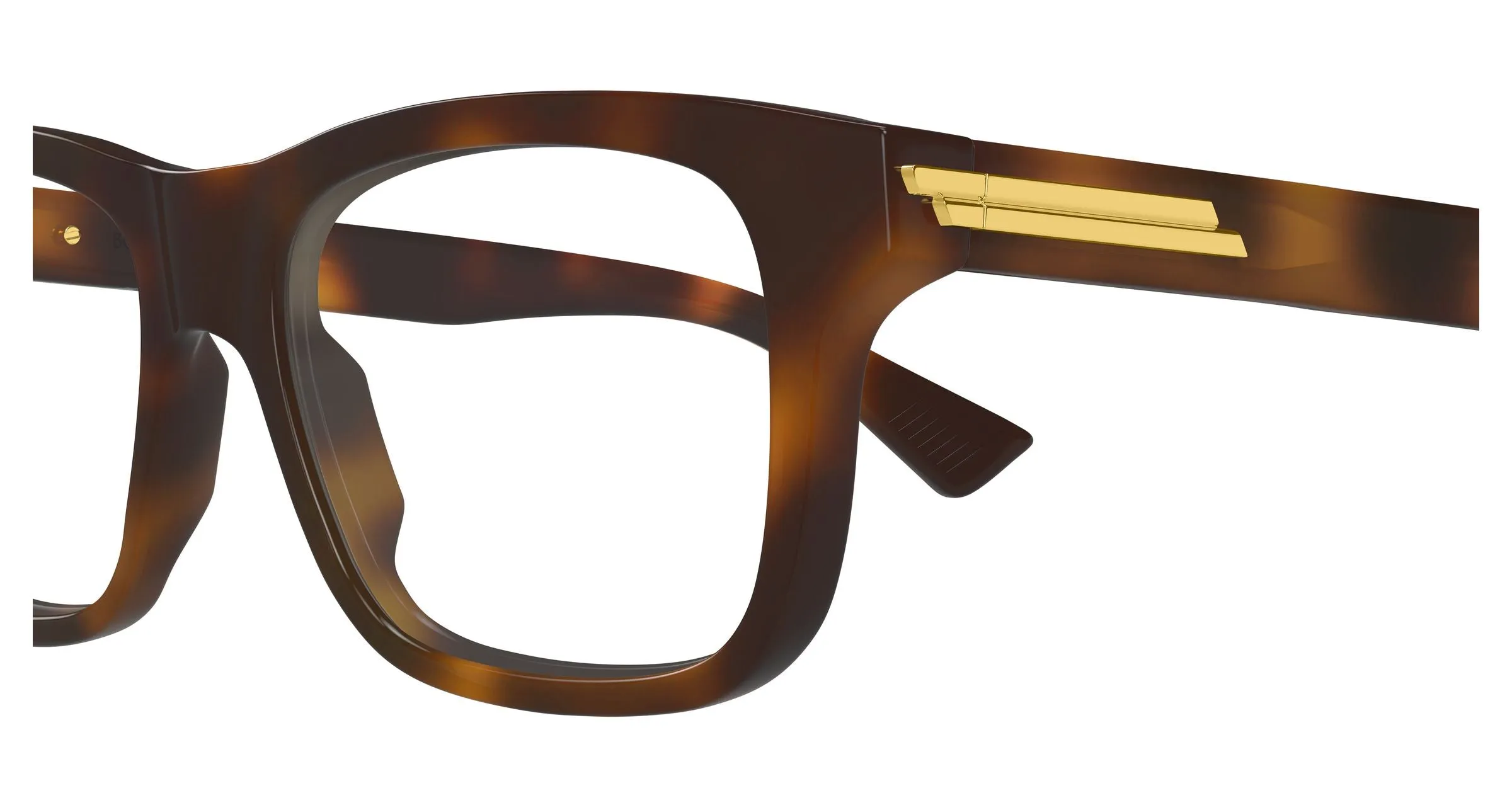 Bottega Veneta BV1412O 009 Montature da vista Acetato Havana Trasparente Squadrata - immagine 3