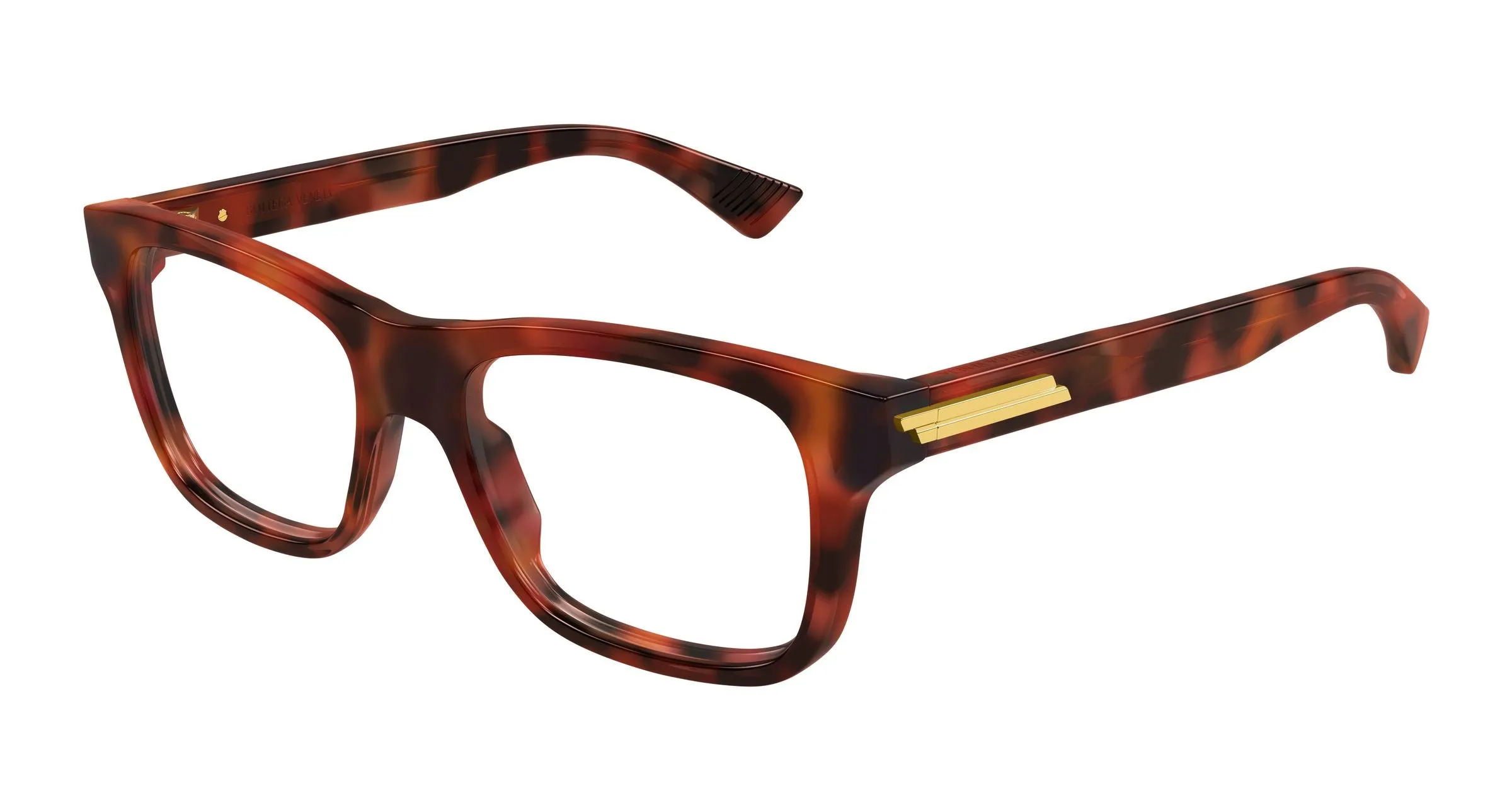 Bottega Veneta BV1412O 006 Montature da vista Acetato Havana Trasparente Squadrata - immagine 1