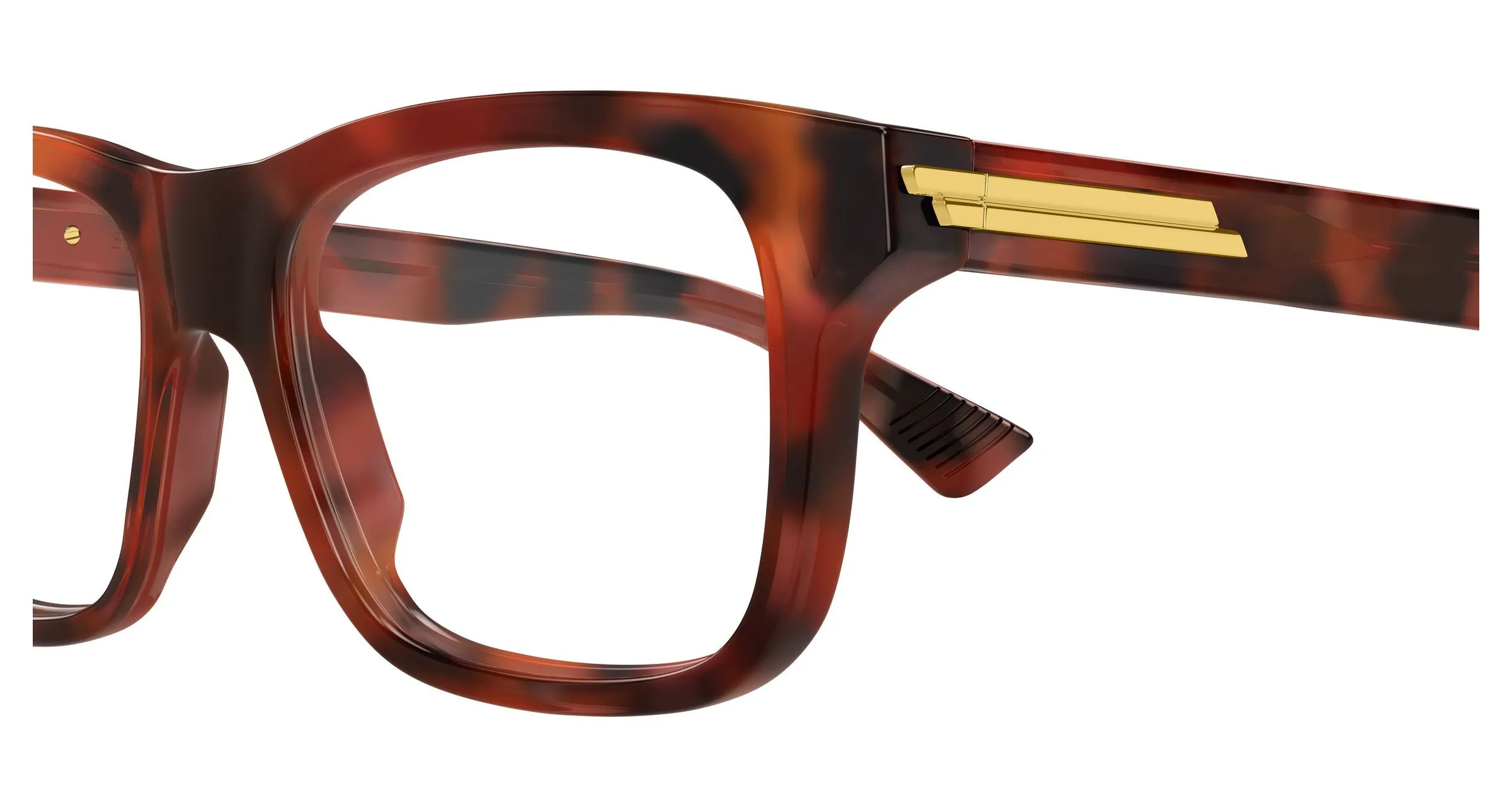 Bottega Veneta BV1412O 006 Montature da vista Acetato Havana Trasparente Squadrata - immagine 3