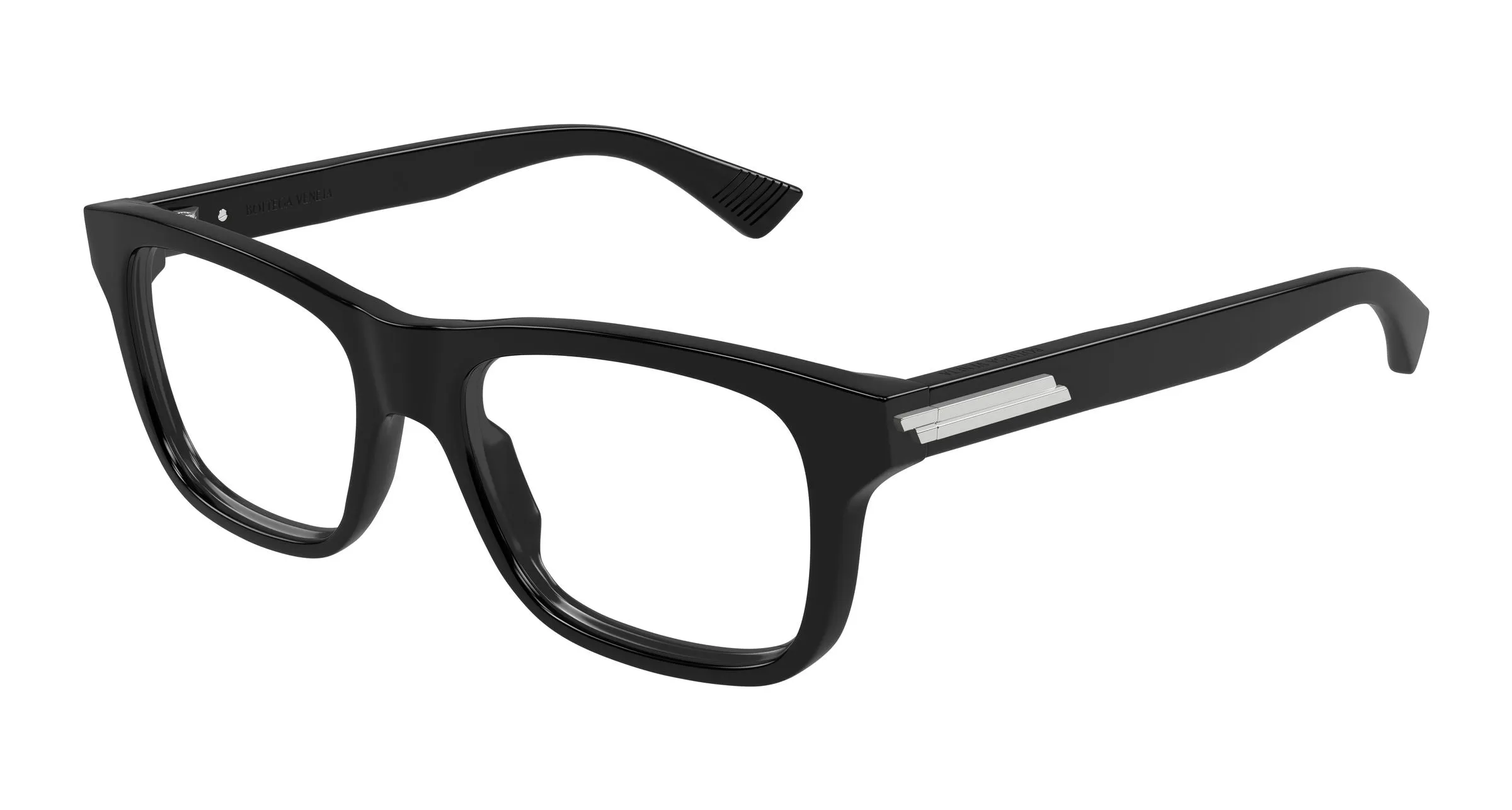 Bottega Veneta BV1412O 005 Montature da vista Acetato Nero Trasparente Squadrata - immagine 1