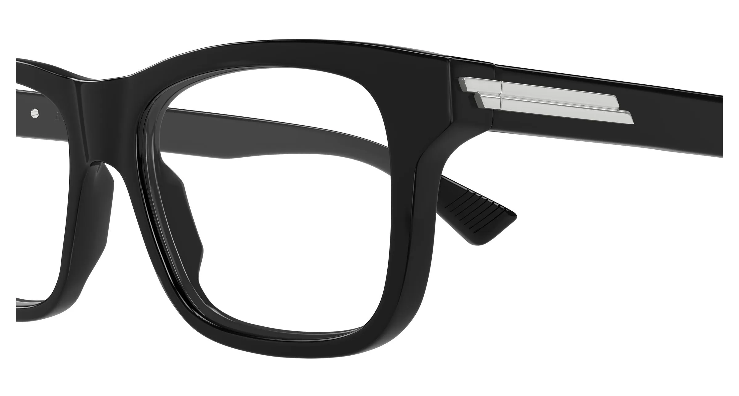 Bottega Veneta BV1412O 005 Montature da vista Acetato Nero Trasparente Squadrata - immagine 3