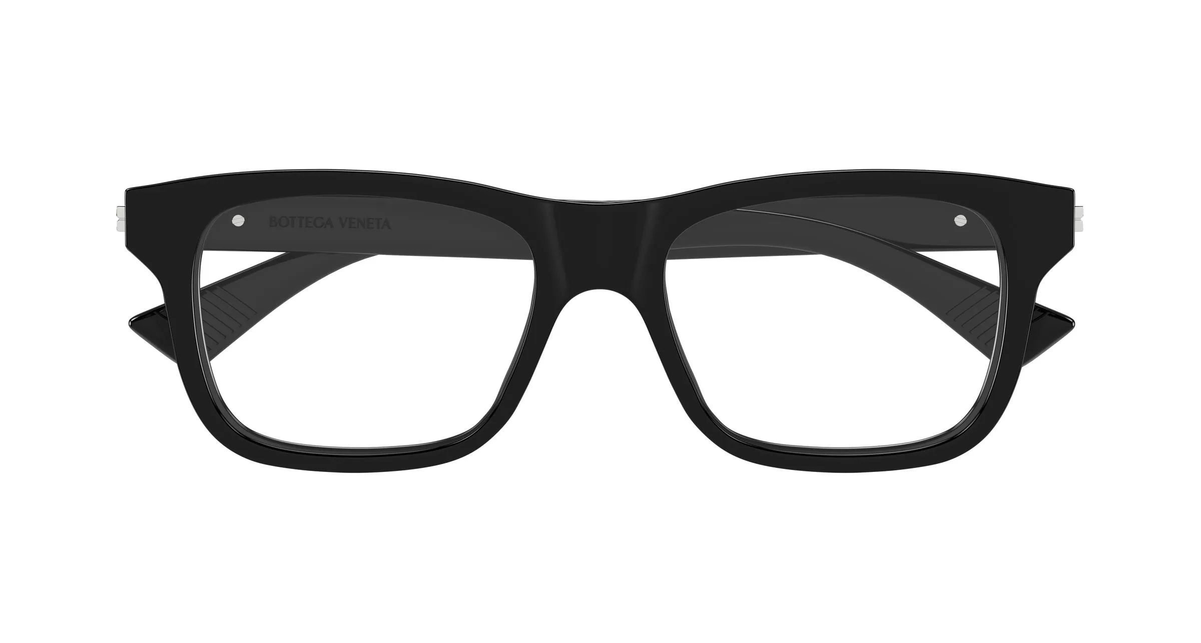 Bottega Veneta BV1412O 001 Montature da vista Acetato Nero Trasparente Squadrata - immagine 2