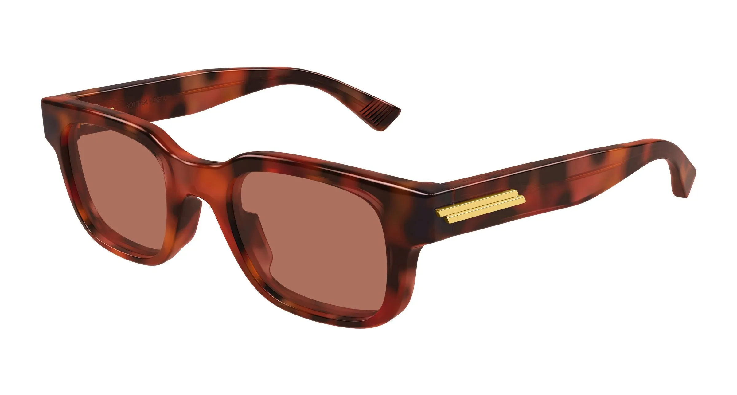 Bottega Veneta BV1411S 002 Occhiali da sole Acetato Havana Rosso Squadrata - immagine 1