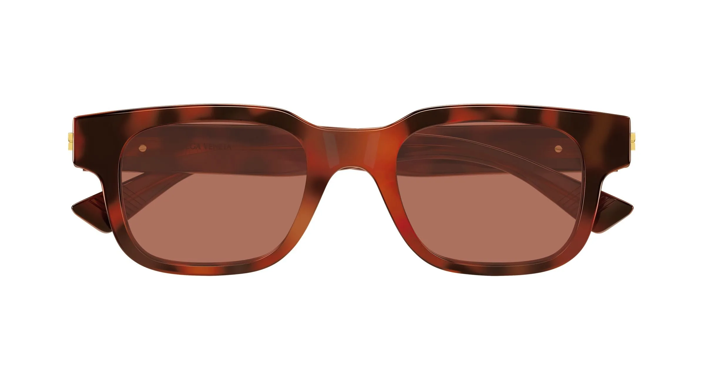 Bottega Veneta BV1411S 002 Occhiali da sole Acetato Havana Rosso Squadrata - immagine 2