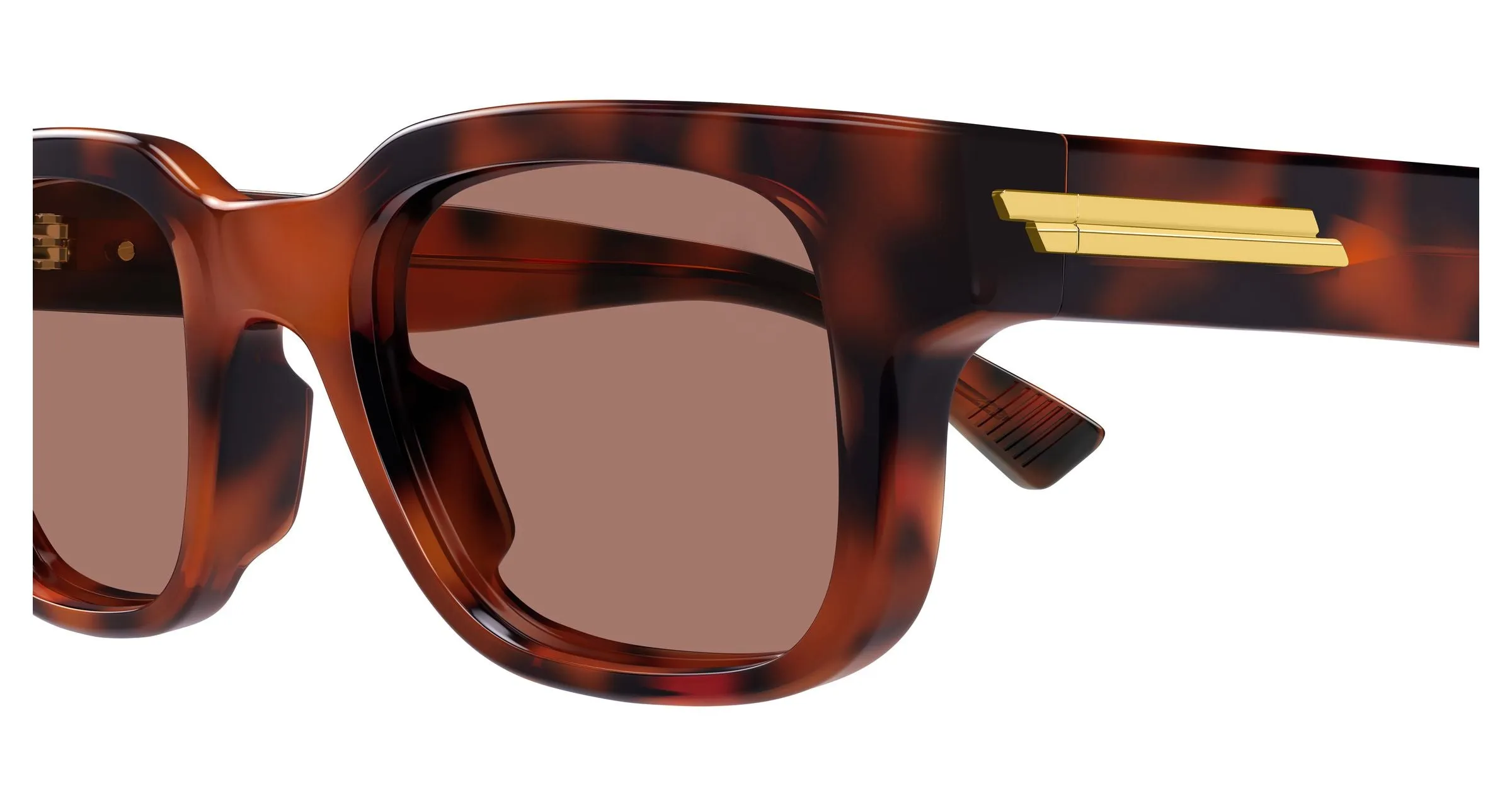 Bottega Veneta BV1411S 002 Occhiali da sole Acetato Havana Rosso Squadrata - immagine 3