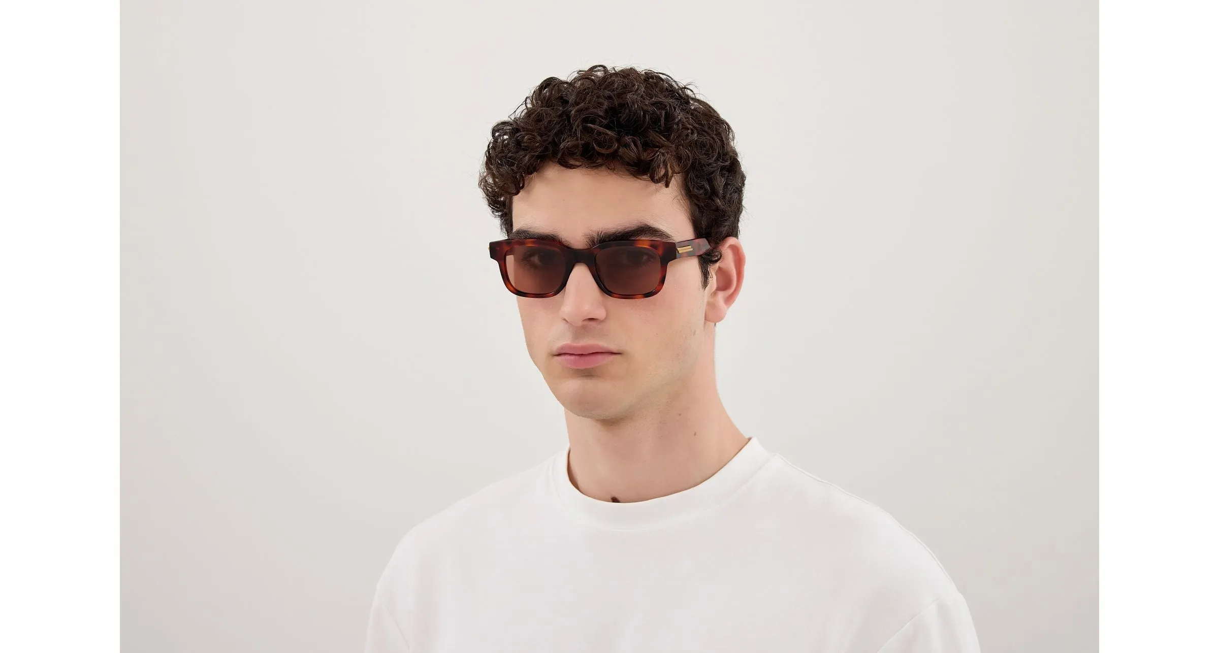Bottega Veneta BV1411S 002 Occhiali da sole Acetato Havana Rosso Squadrata - immagine 4