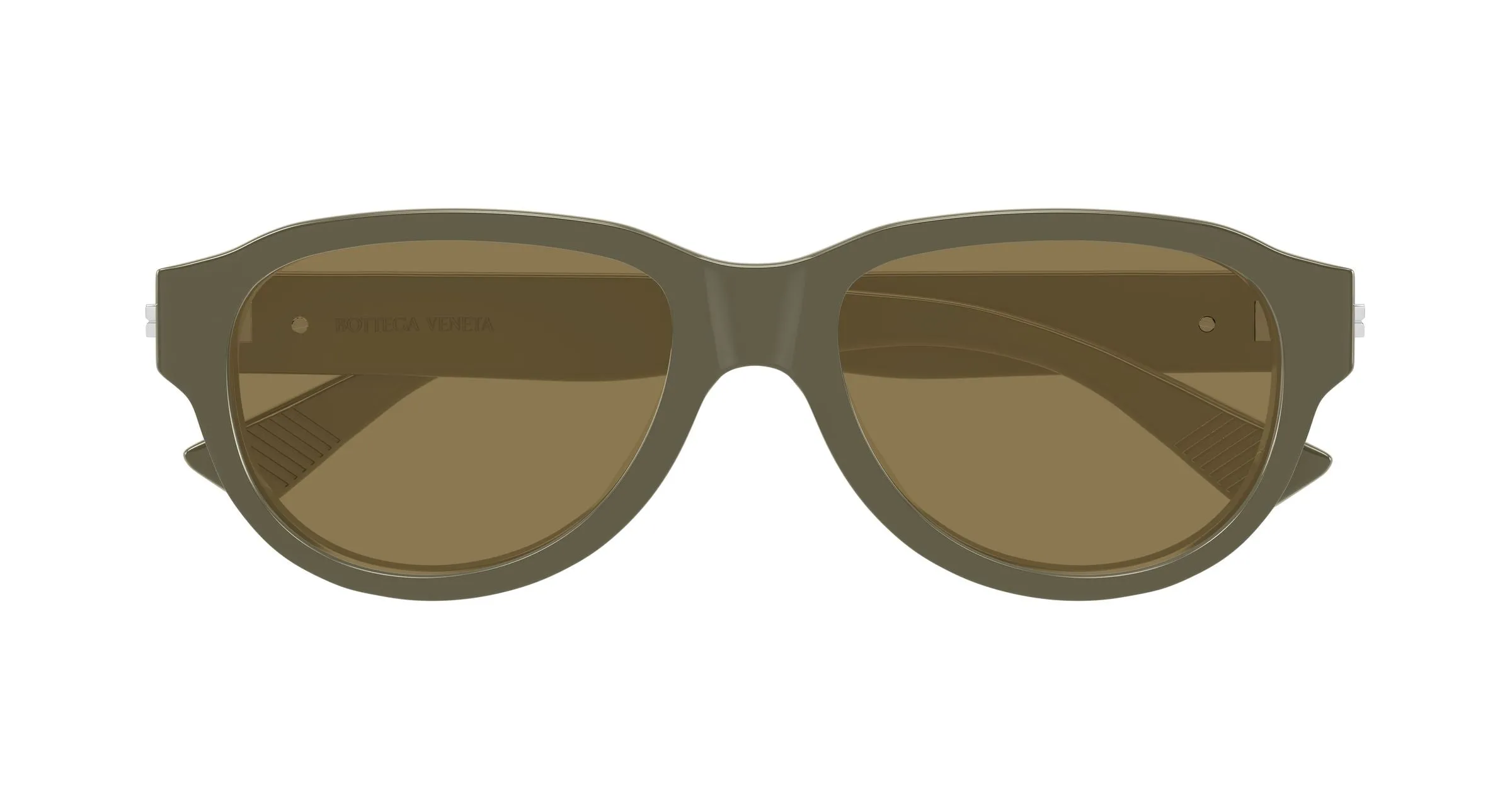 Bottega Veneta BV1410S 003 Occhiali da sole Acetato Grigio Marrone Rotonda - immagine 2