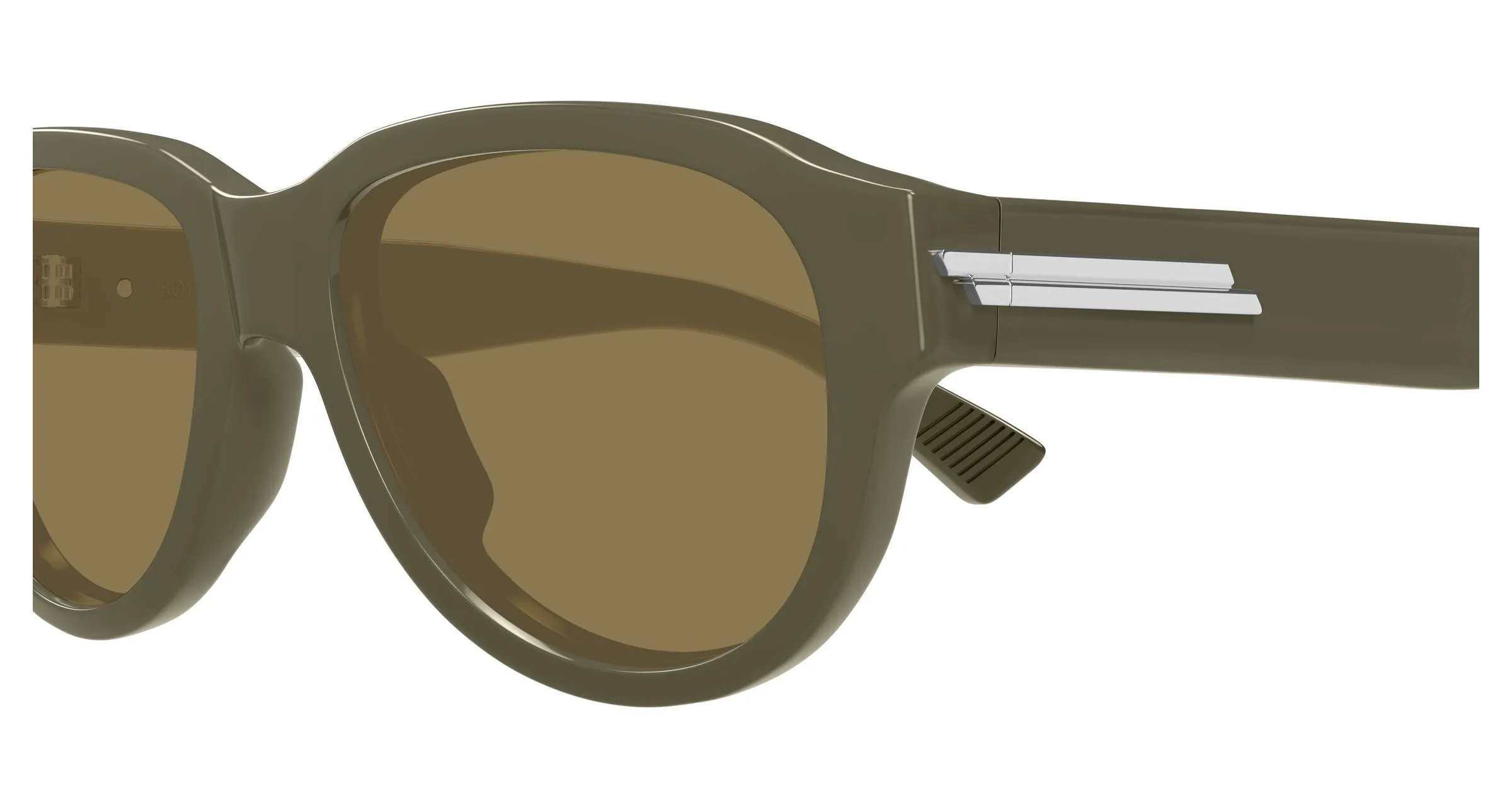 Bottega Veneta BV1410S 003 Occhiali da sole Acetato Grigio Marrone Rotonda - immagine 3