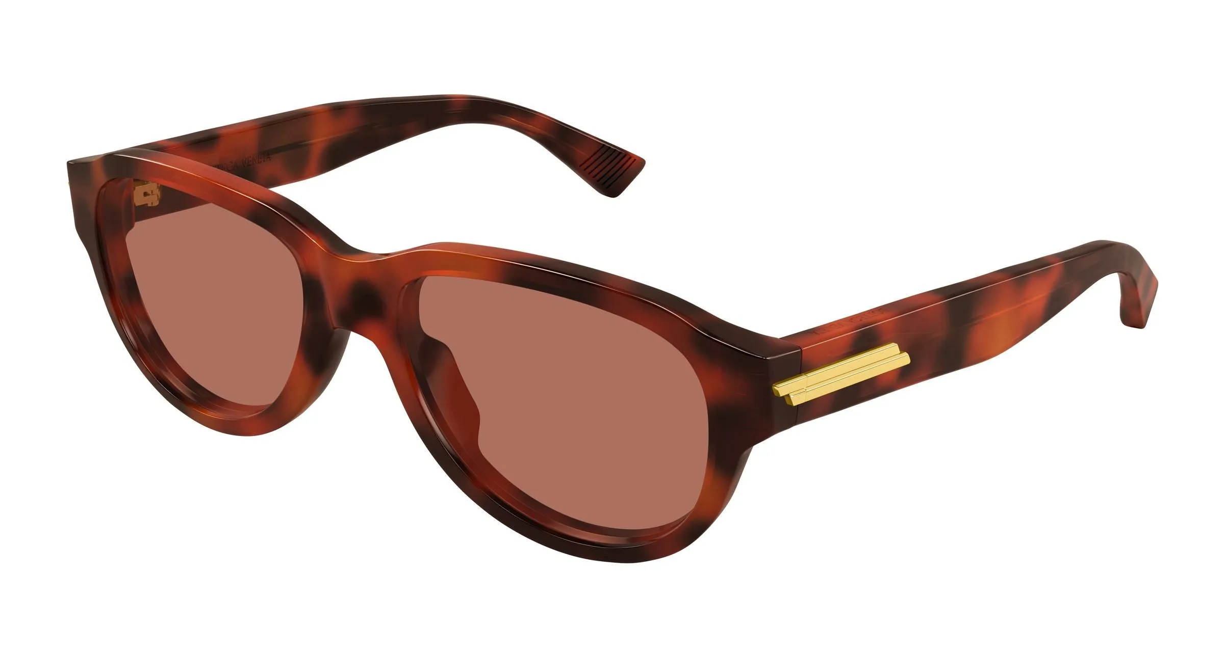 Bottega Veneta BV1410S 002 Occhiali da sole Acetato Havana Rosso Rotonda - immagine 1