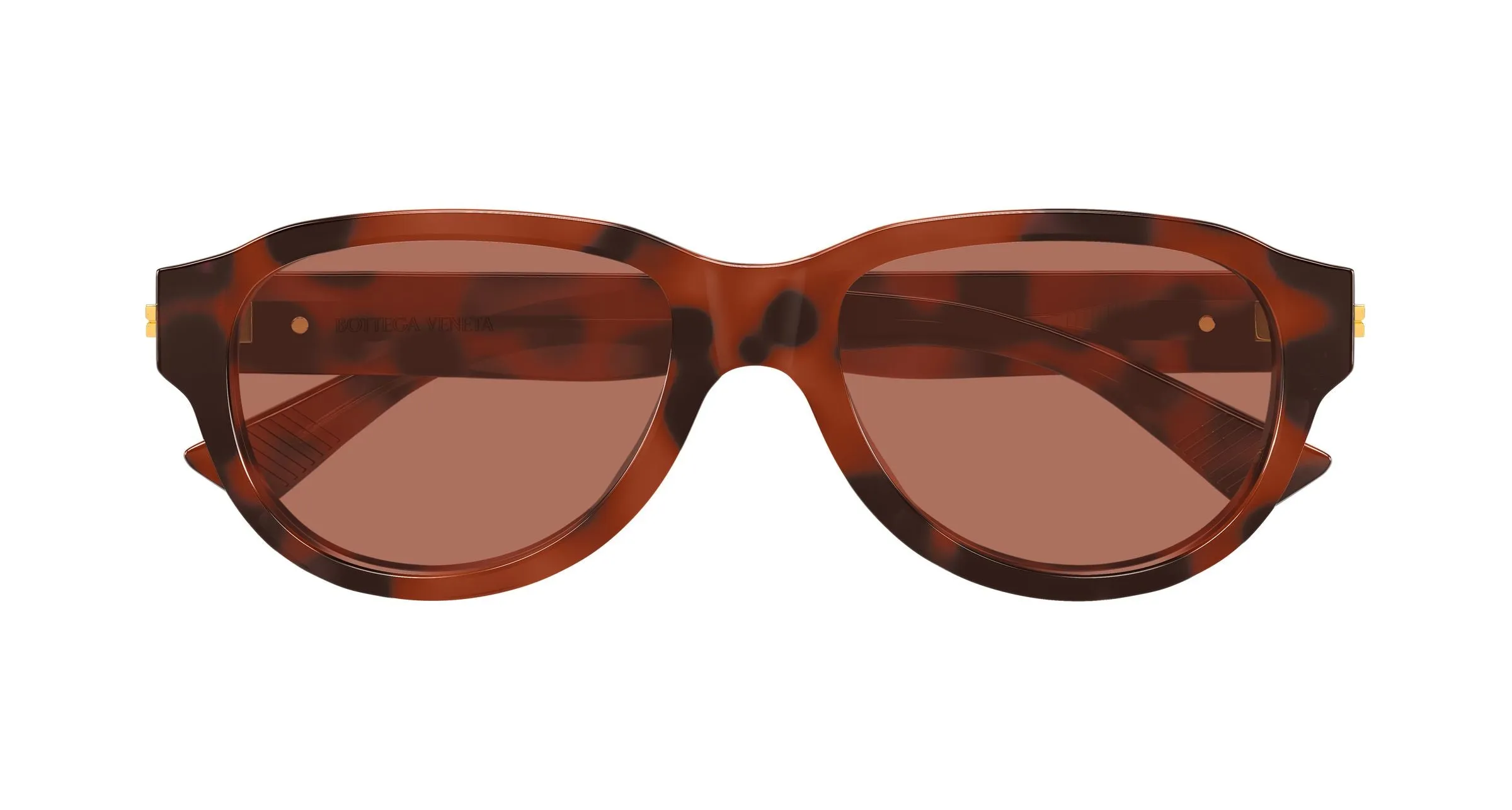 Bottega Veneta BV1410S 002 Occhiali da sole Acetato Havana Rosso Rotonda - immagine 2