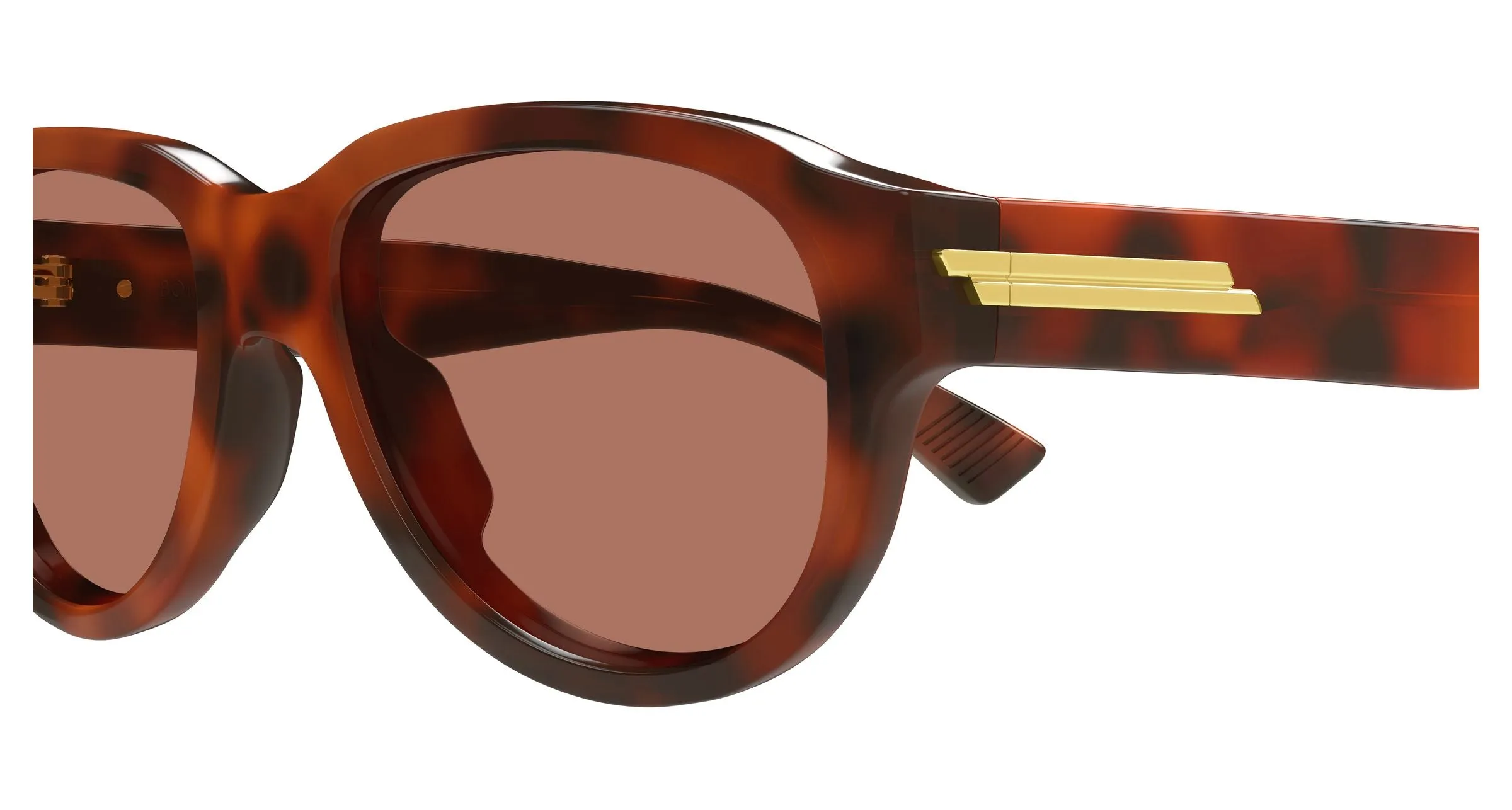 Bottega Veneta BV1410S 002 Occhiali da sole Acetato Havana Rosso Rotonda - immagine 3