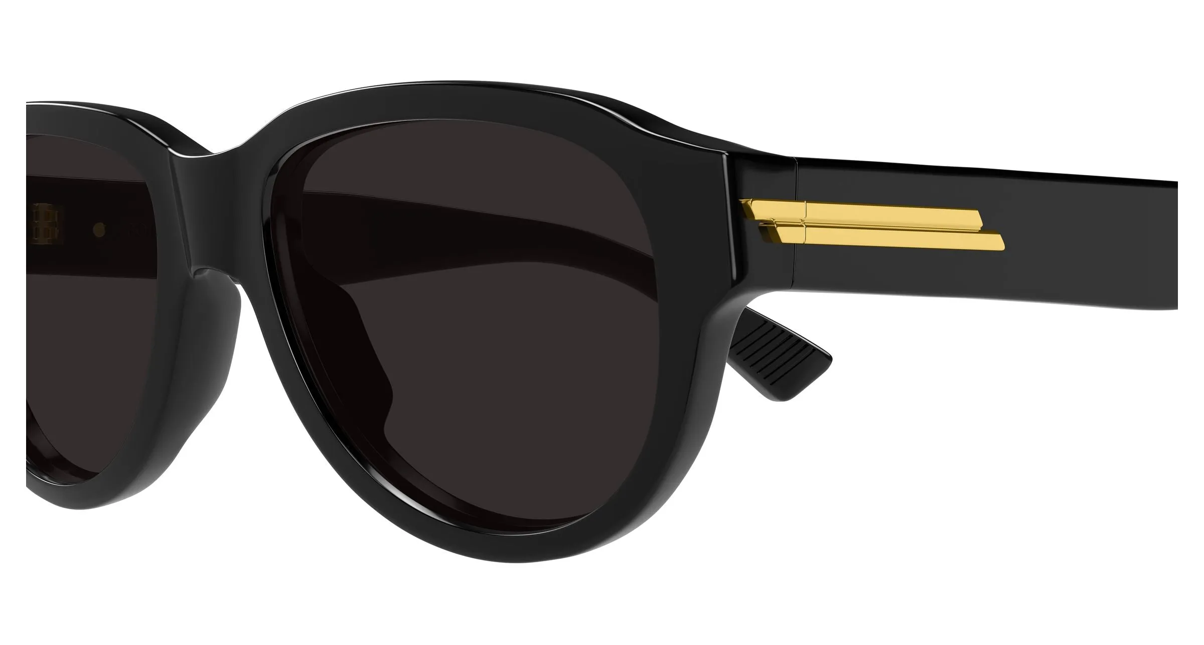 Bottega Veneta BV1410S 001 Occhiali da sole Acetato Nero Grigio Rotonda - immagine 3