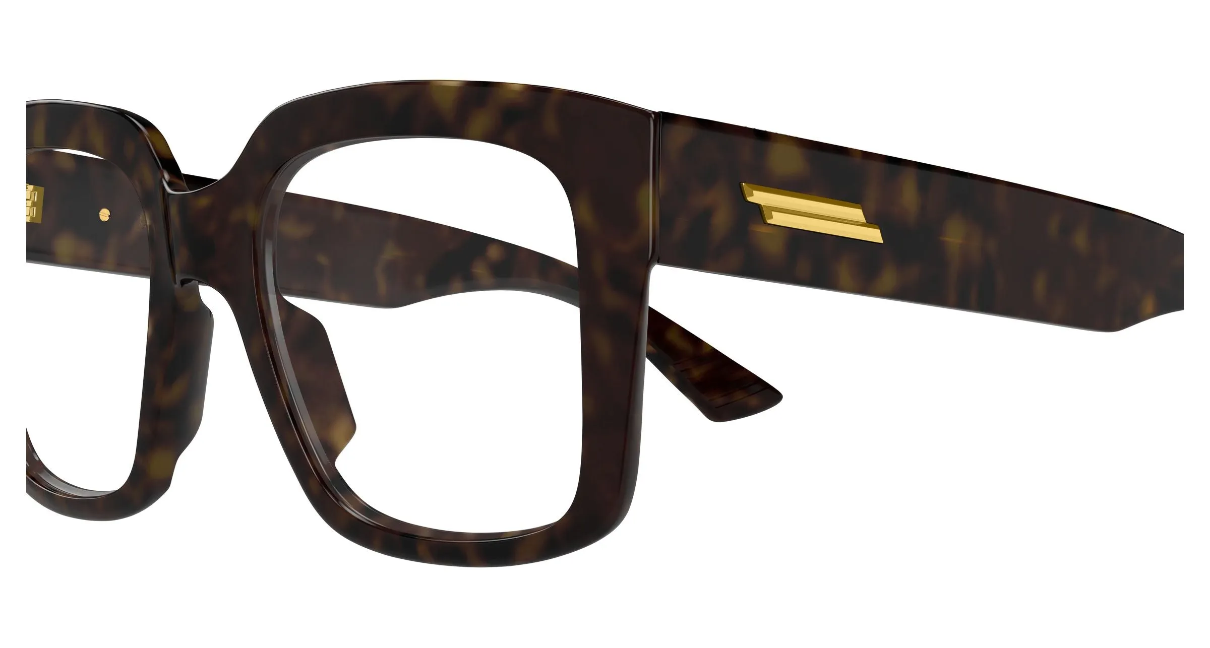 Bottega Veneta BV1409O 002 Montature da vista Acetato Havana Trasparente Squadrata - immagine 3