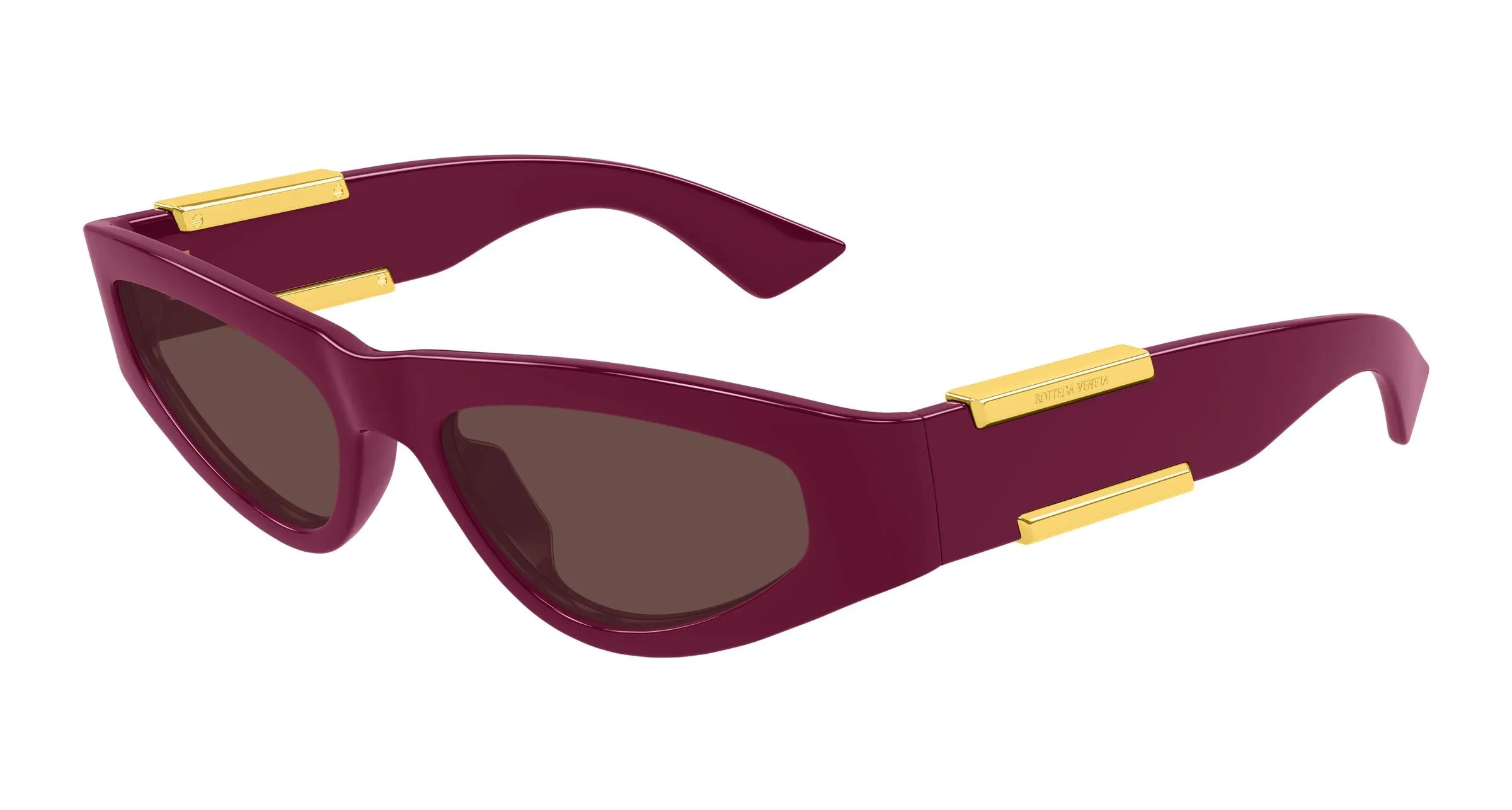 Bottega Veneta BV1407S 004 Occhiali da sole Bio-iniettato Rosso Marrone Cat Eye - immagine 1