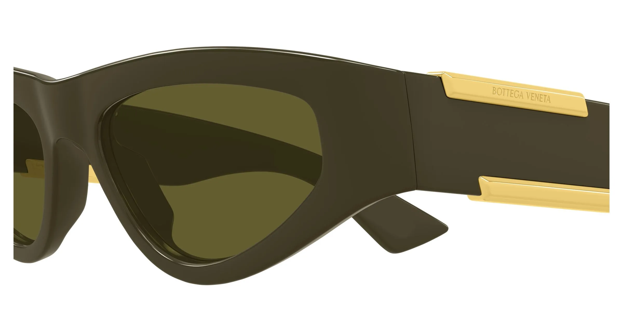 Bottega Veneta BV1407S 003 Occhiali da sole Bio-iniettato Grigio Verde Cat Eye - immagine 3