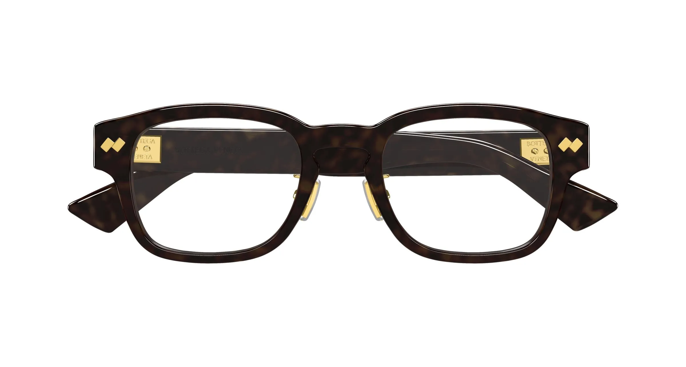 Bottega Veneta BV1404OA 006 Montature da vista Acetato Havana Trasparente Squadrata - immagine 2