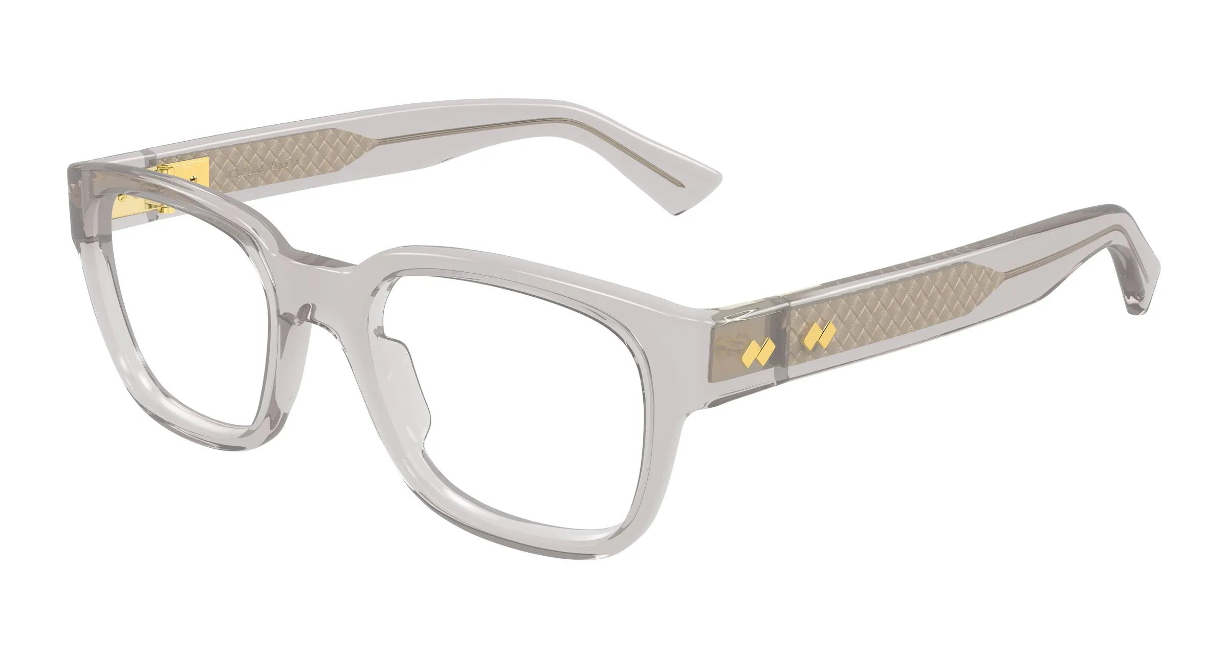Bottega Veneta BV1403O 008 Montature da vista Acetato Grigio Trasparente Squadrata - immagine 1