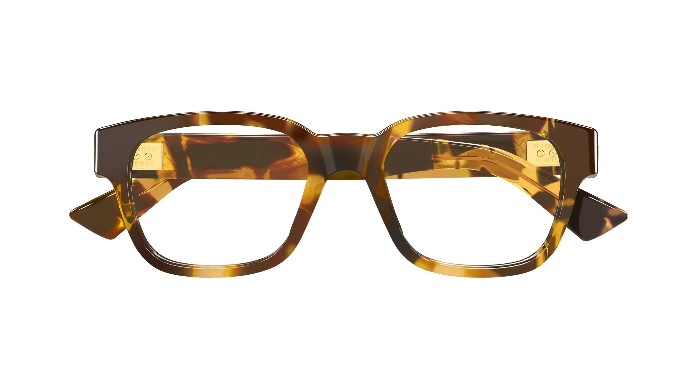 Bottega Veneta BV1403O 006 Montature da vista Acetato Havana Trasparente Squadrata - immagine 2
