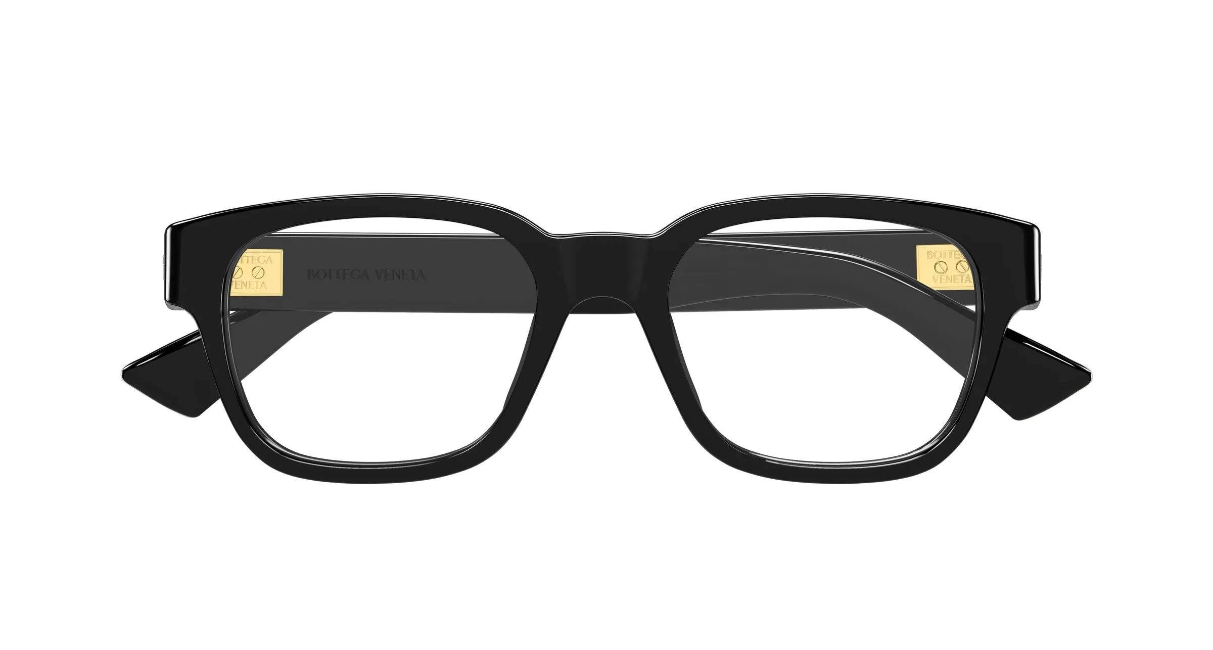 Bottega Veneta BV1403O 005 Montature da vista Acetato Nero Trasparente Squadrata - immagine 2