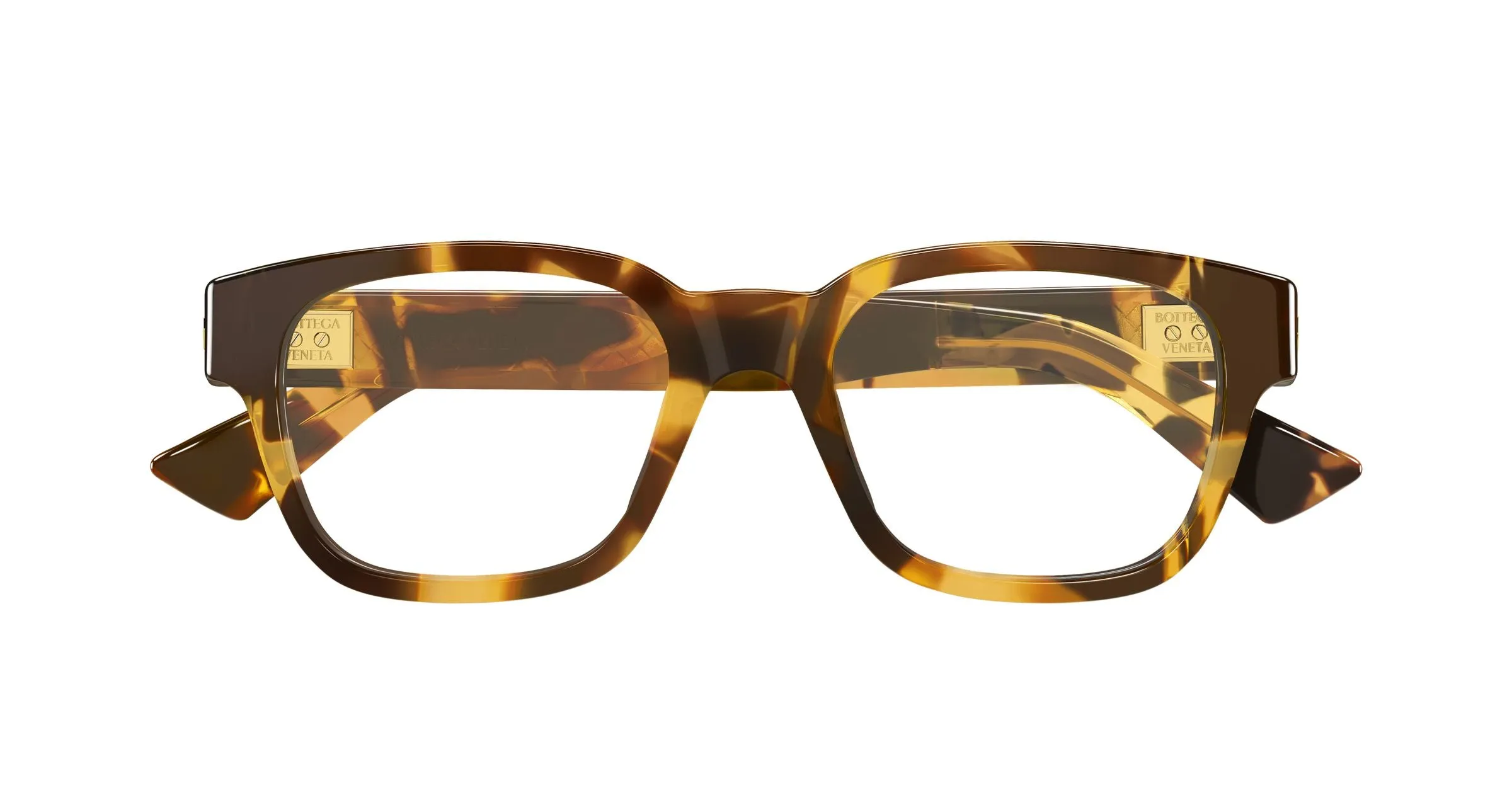 Bottega Veneta BV1403O 002 Montature da vista Acetato Havana Trasparente Squadrata - immagine 2