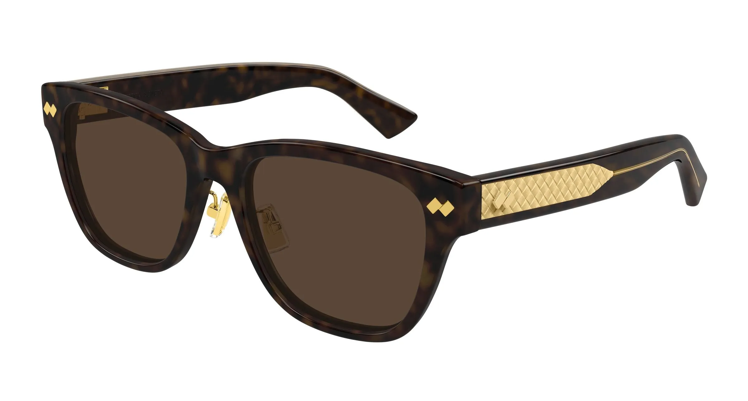 Bottega Veneta BV1402SK 006 Occhiali da sole Acetato Havana Marrone Squadrata - immagine 1