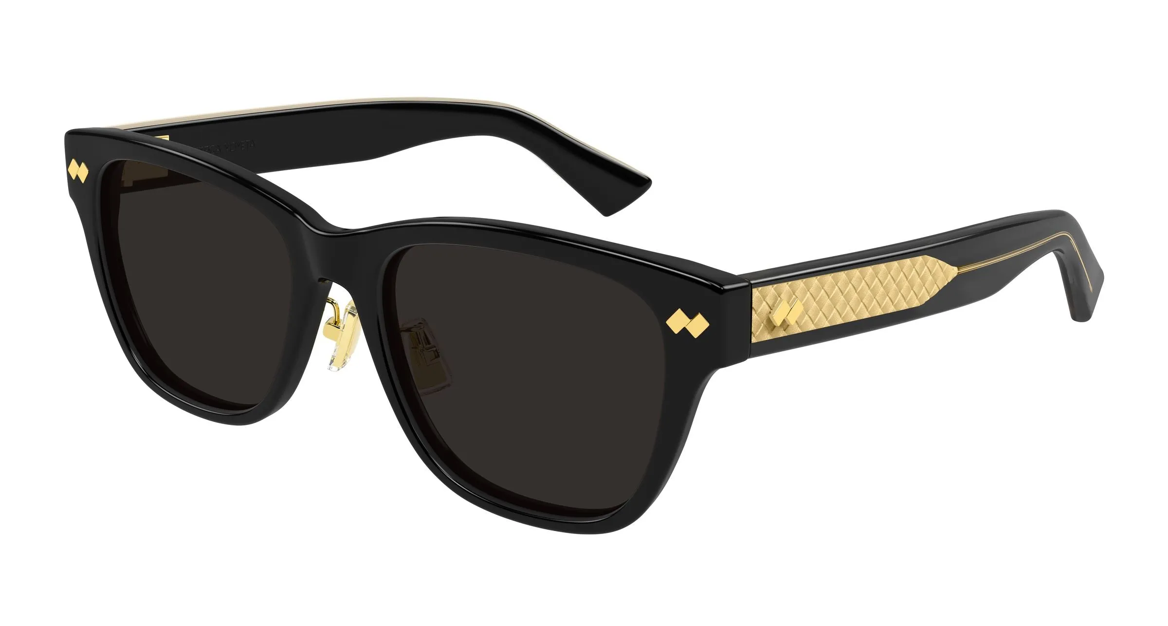 Bottega Veneta BV1402SK 005 Occhiali da sole Acetato Nero Grigio Squadrata - immagine 1