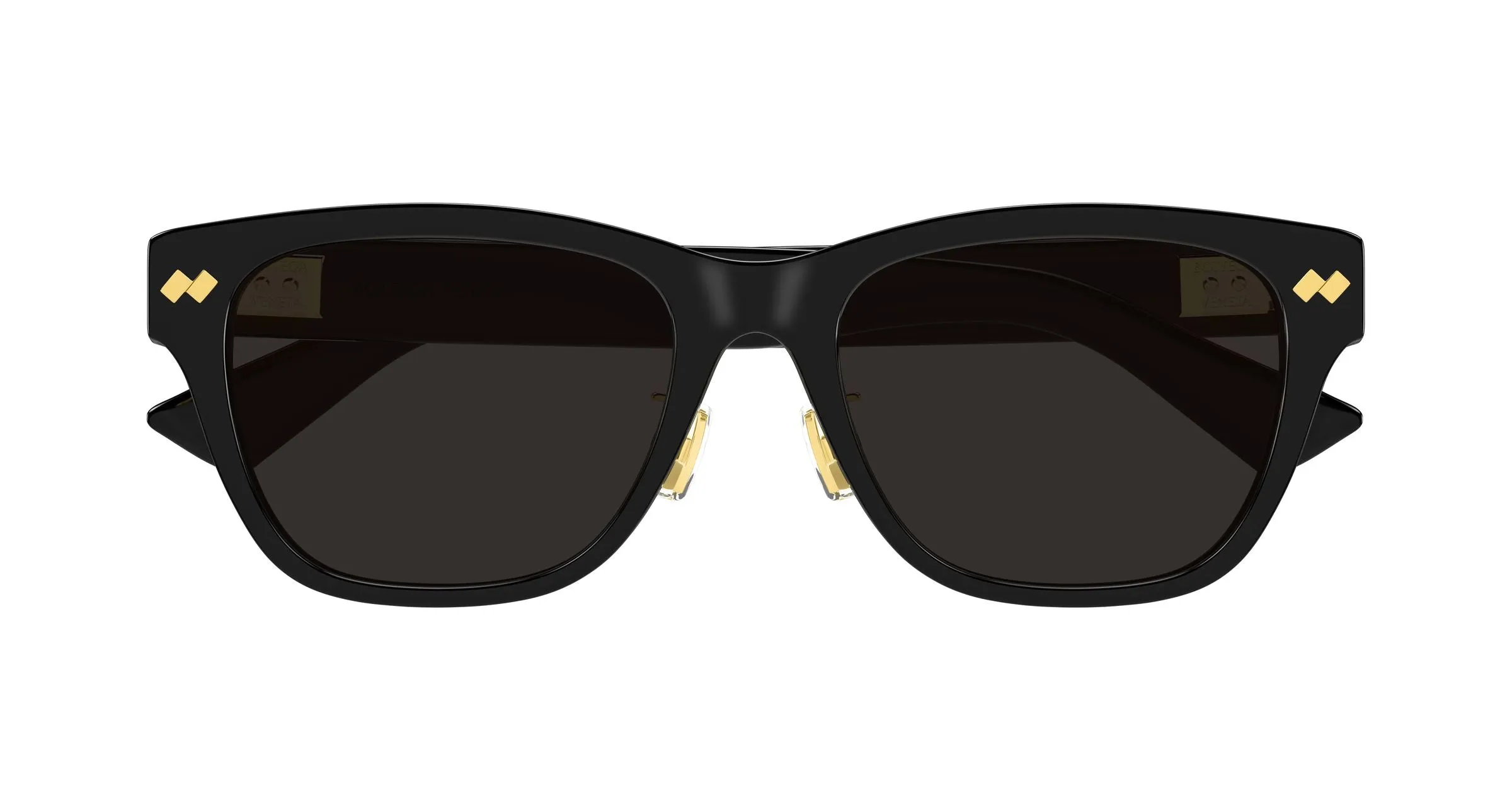 Bottega Veneta BV1402SK 005 Occhiali da sole Acetato Nero Grigio Squadrata - immagine 2
