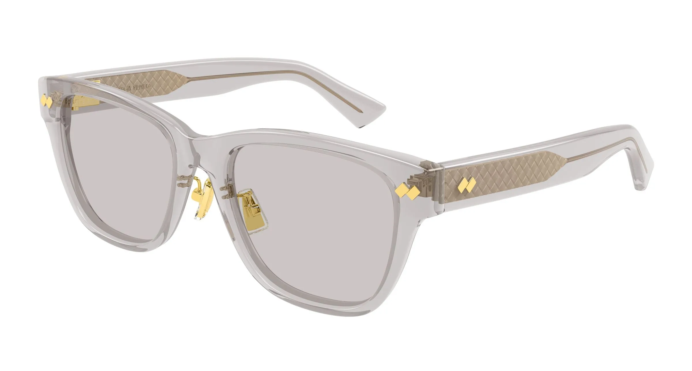 Bottega Veneta BV1402SK 004 Occhiali da sole Acetato Grigio Grigio Squadrata - immagine 1