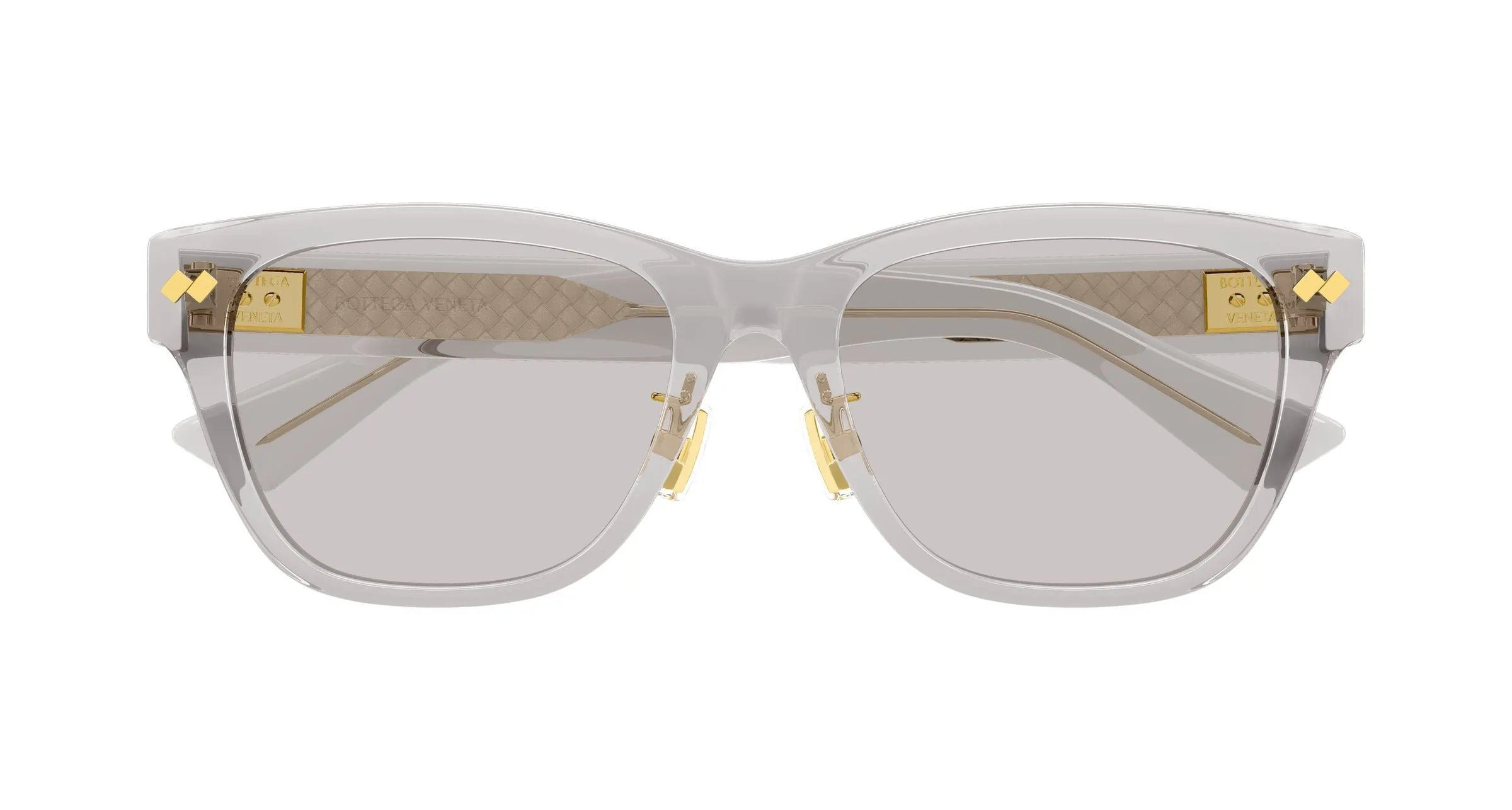 Bottega Veneta BV1402SK 004 Occhiali da sole Acetato Grigio Grigio Squadrata - immagine 2