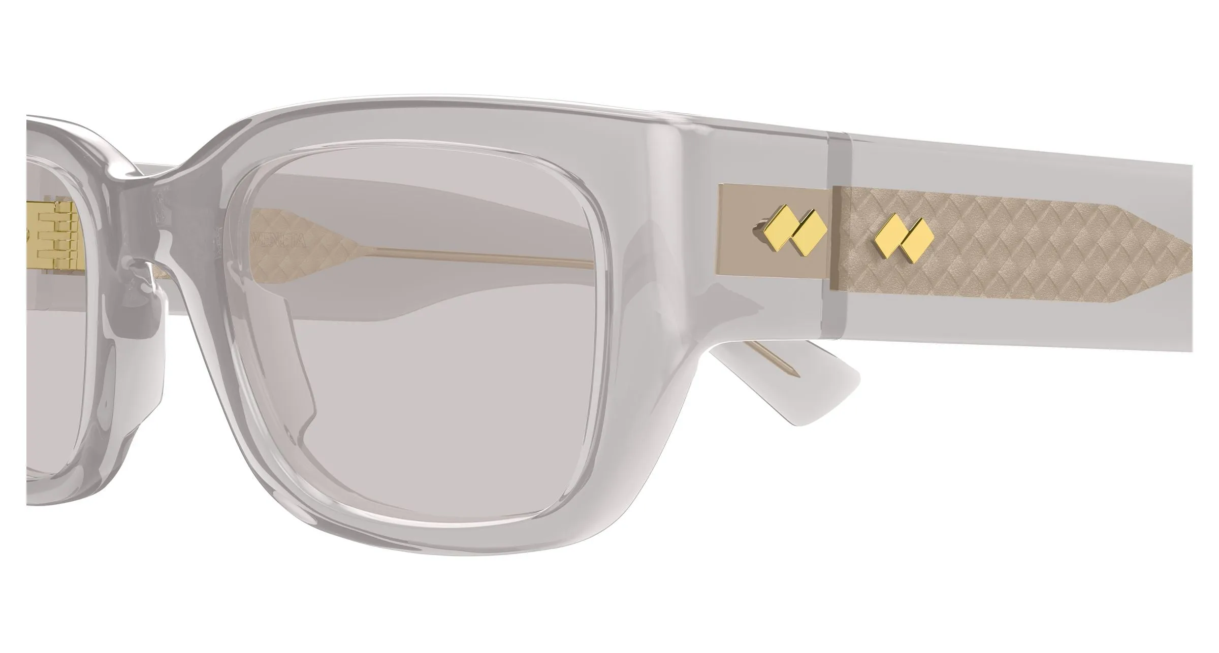 Bottega Veneta BV1401SA 004 Occhiali da sole Acetato Grigio Grigio Squadrata - immagine 3