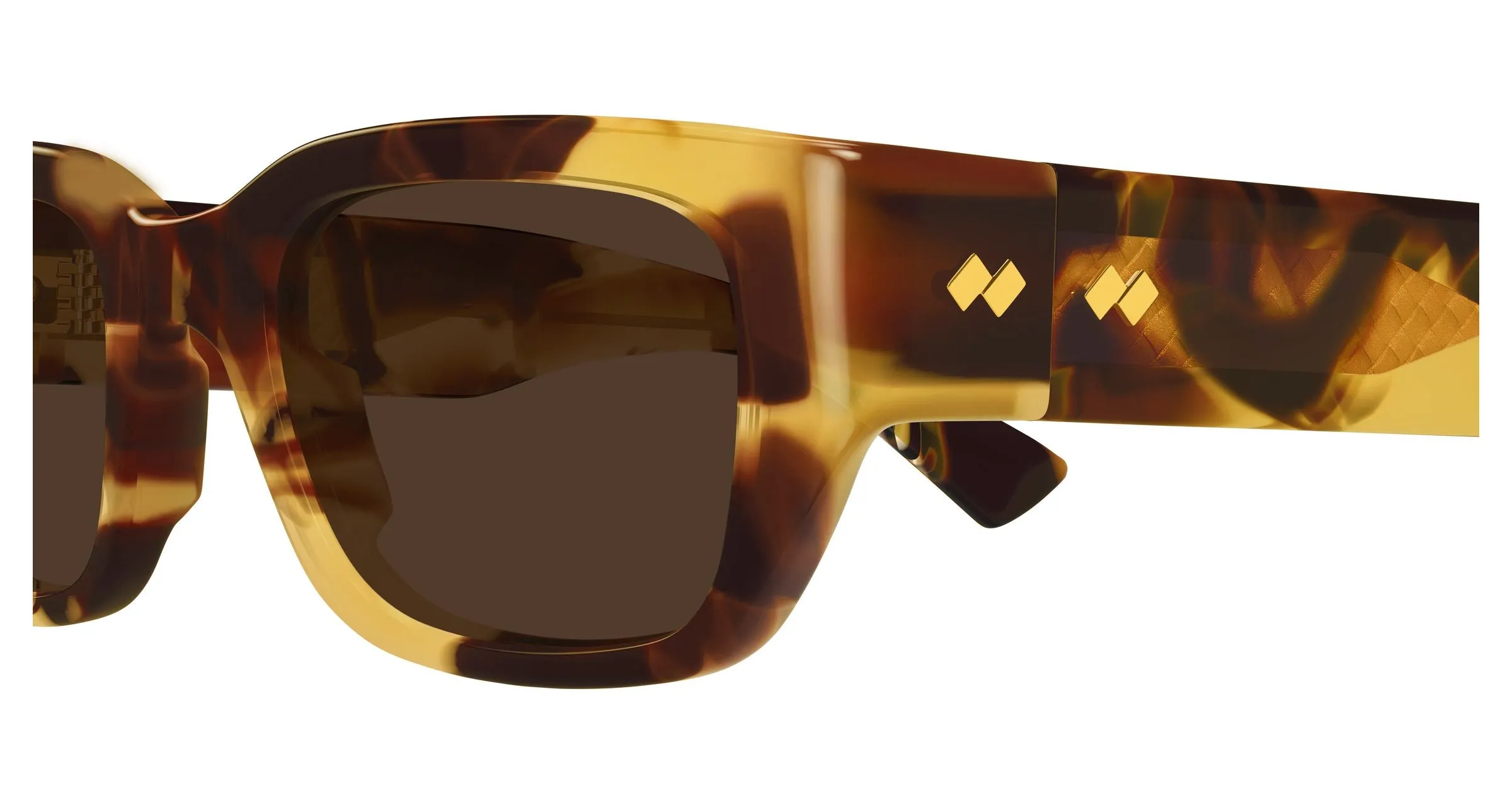 Bottega Veneta BV1401SA 002 Occhiali da sole Acetato Havana Marrone Squadrata - immagine 3