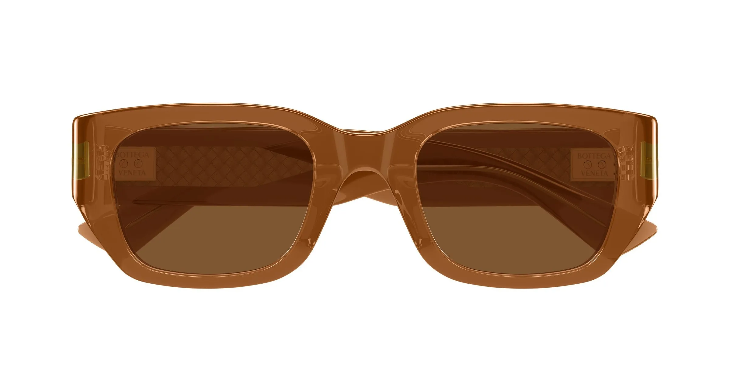 Bottega Veneta BV1400S 003 Occhiali da sole Acetato Marrone Marrone Squadrata - immagine 2