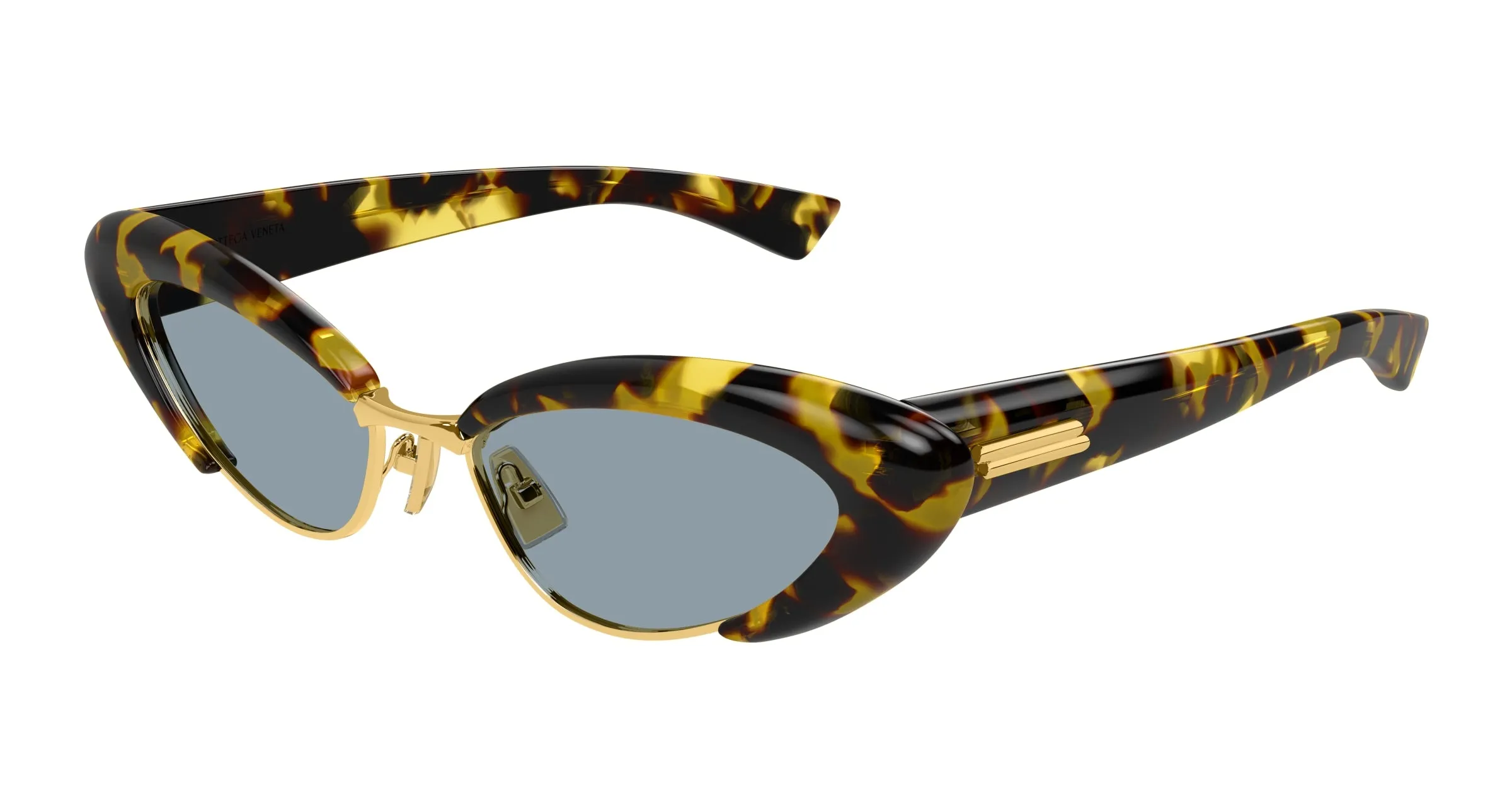 Bottega Veneta BV1387S 002 Occhiali da sole Acetato Havana Blu Cat Eye - immagine 1