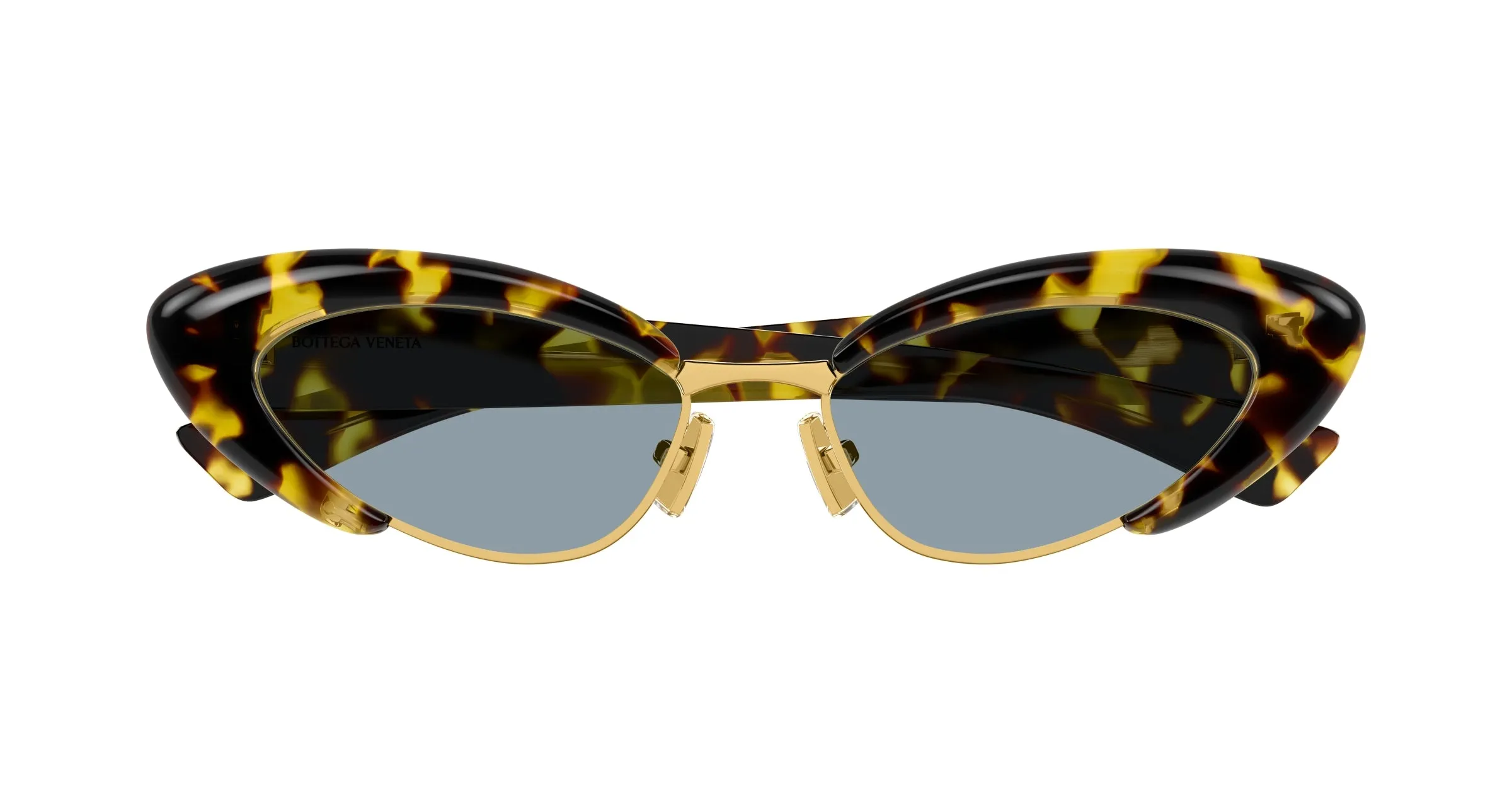 Bottega Veneta BV1387S 002 Occhiali da sole Acetato Havana Blu Cat Eye - immagine 2