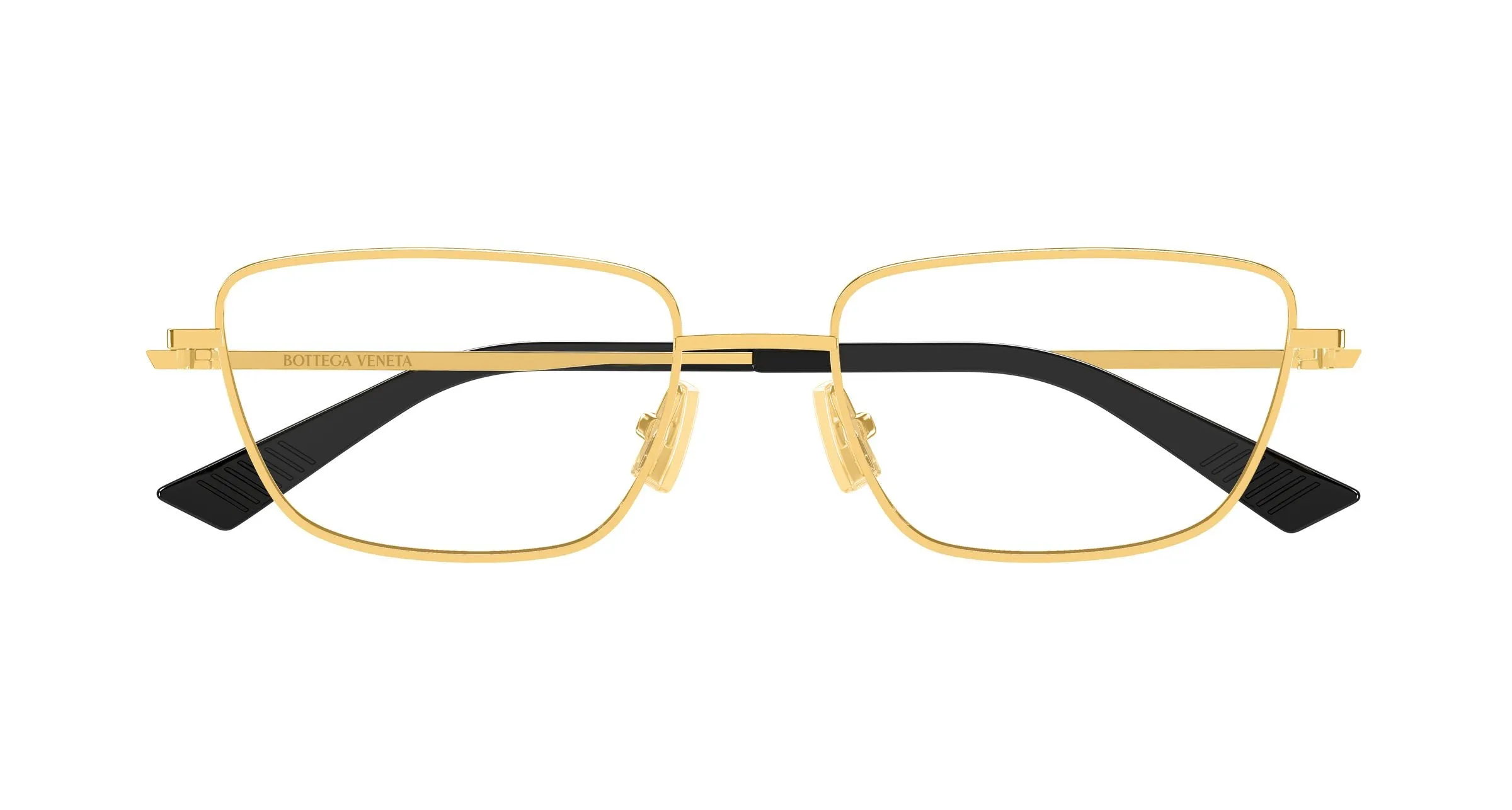 Bottega Veneta BV1385O 003 Montature da vista Metallo Oro Trasparente Cat Eye - immagine 2
