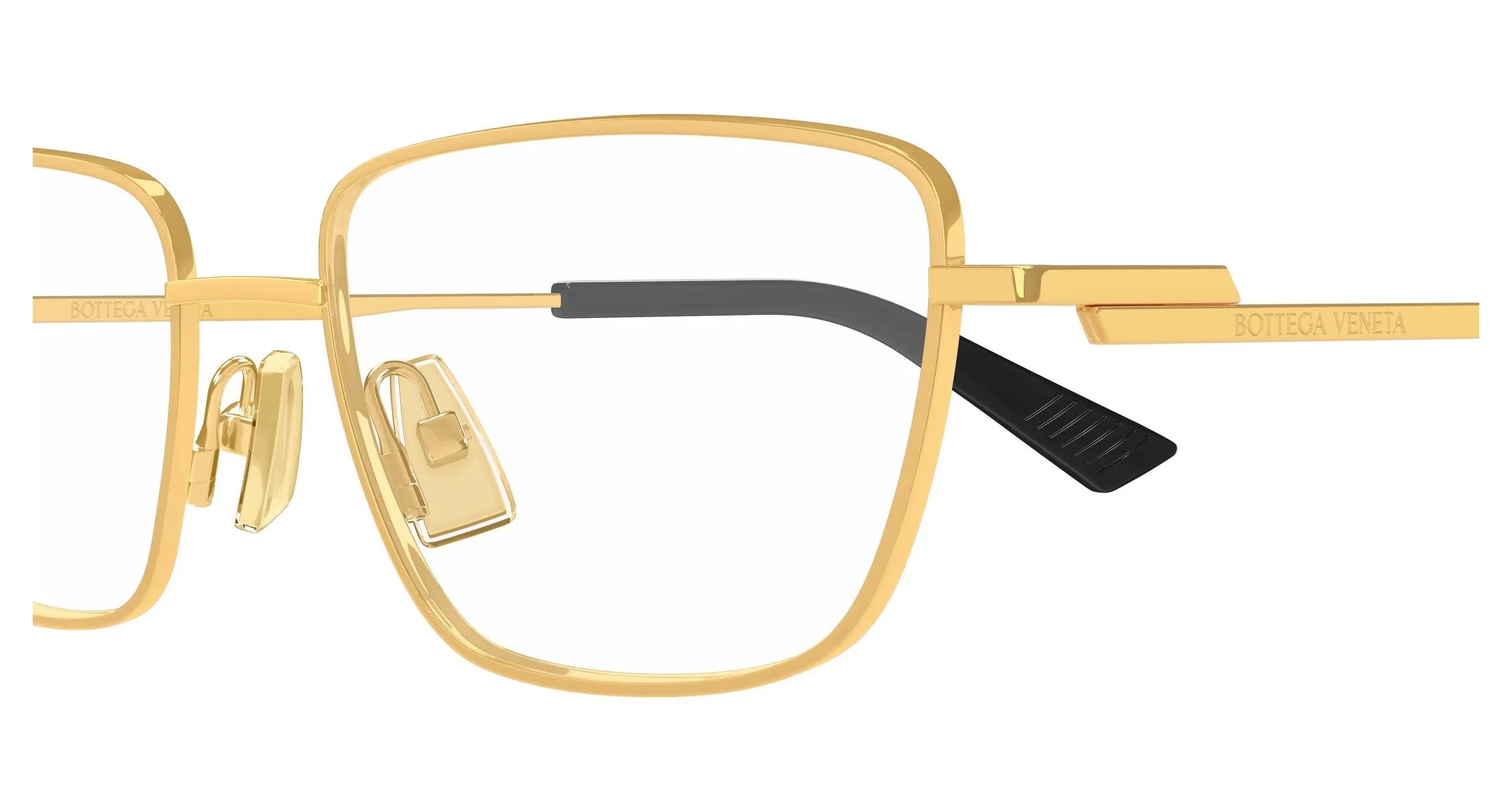 Bottega Veneta BV1385O 003 Montature da vista Metallo Oro Trasparente Cat Eye - immagine 3