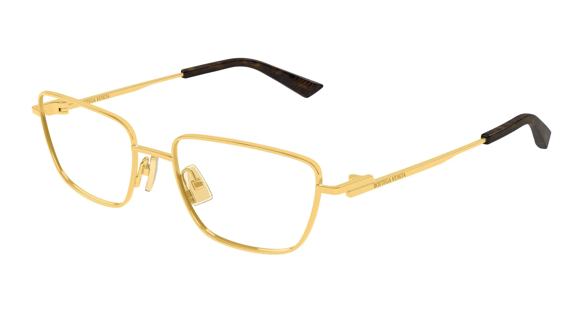 Bottega Veneta BV1385O 001 Montature da vista Metallo Oro Trasparente Cat Eye - immagine 1