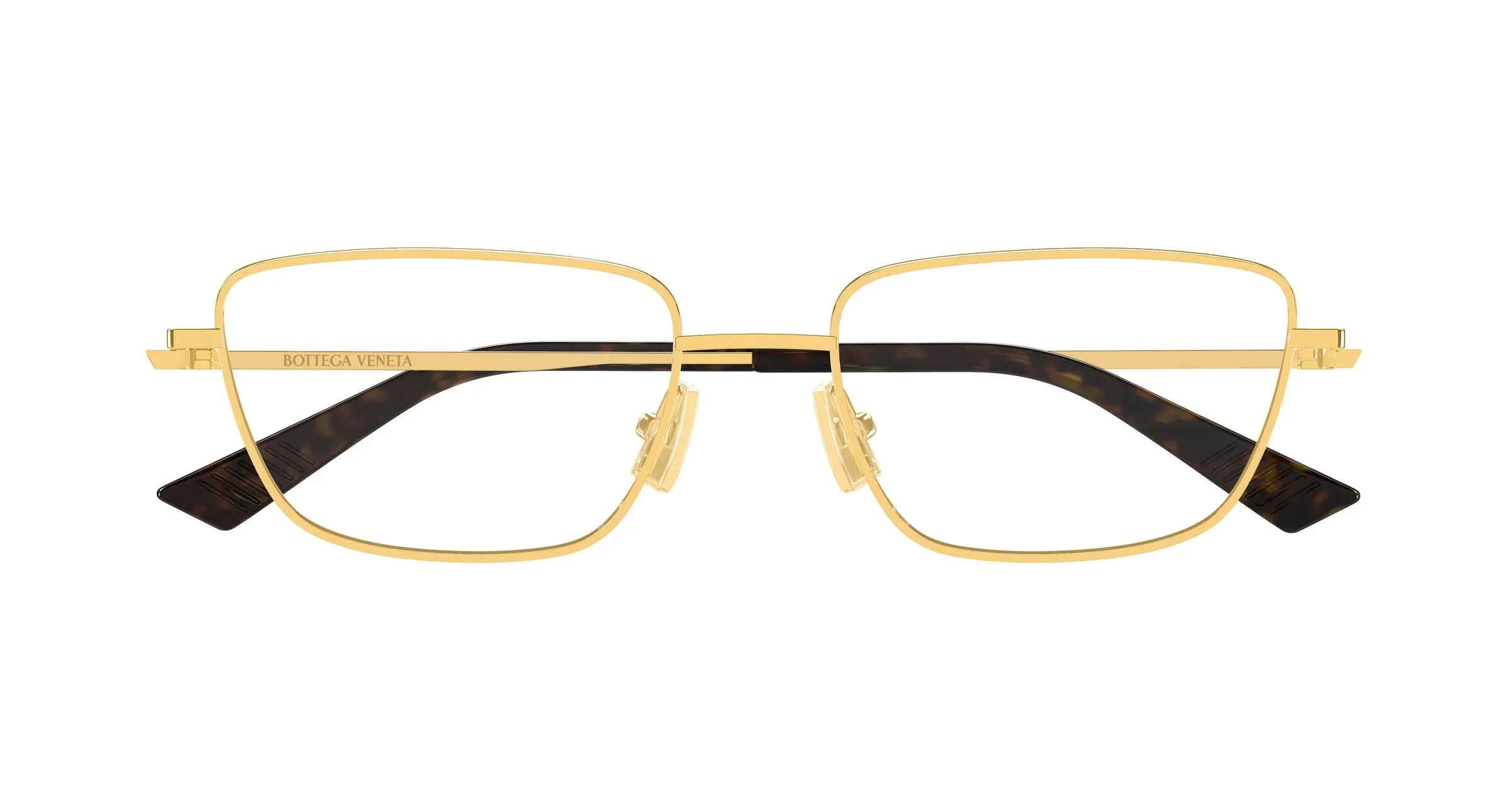 Bottega Veneta BV1385O 001 Montature da vista Metallo Oro Trasparente Cat Eye - immagine 2