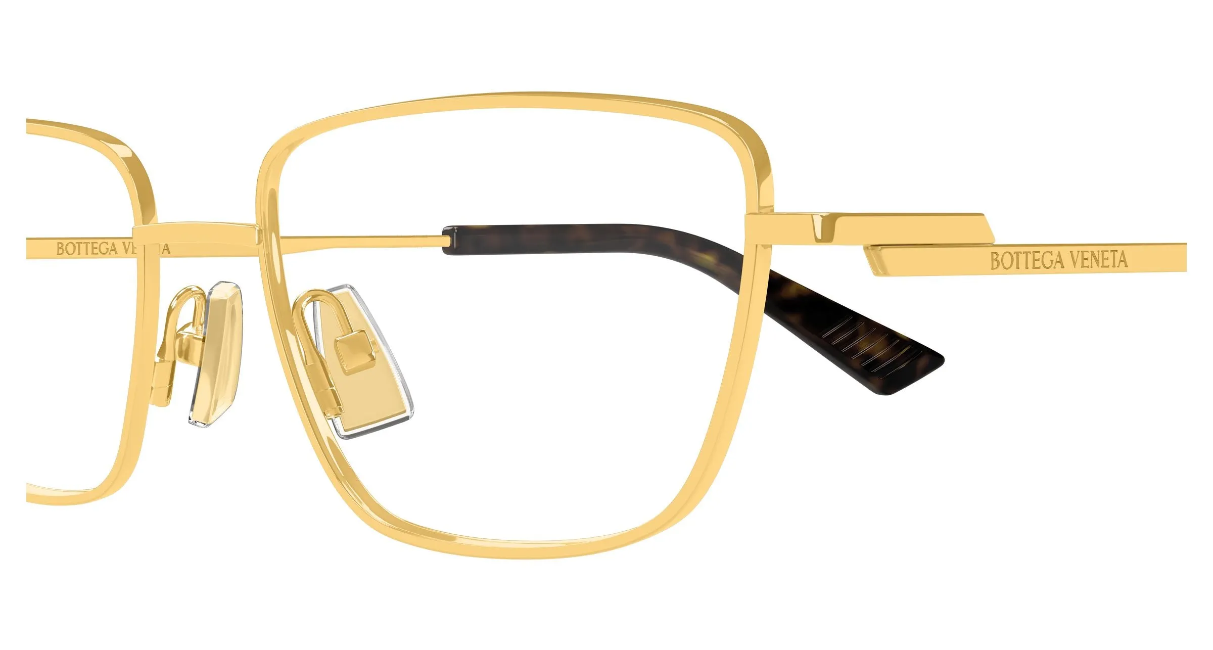 Bottega Veneta BV1385O 001 Montature da vista Metallo Oro Trasparente Cat Eye - immagine 3