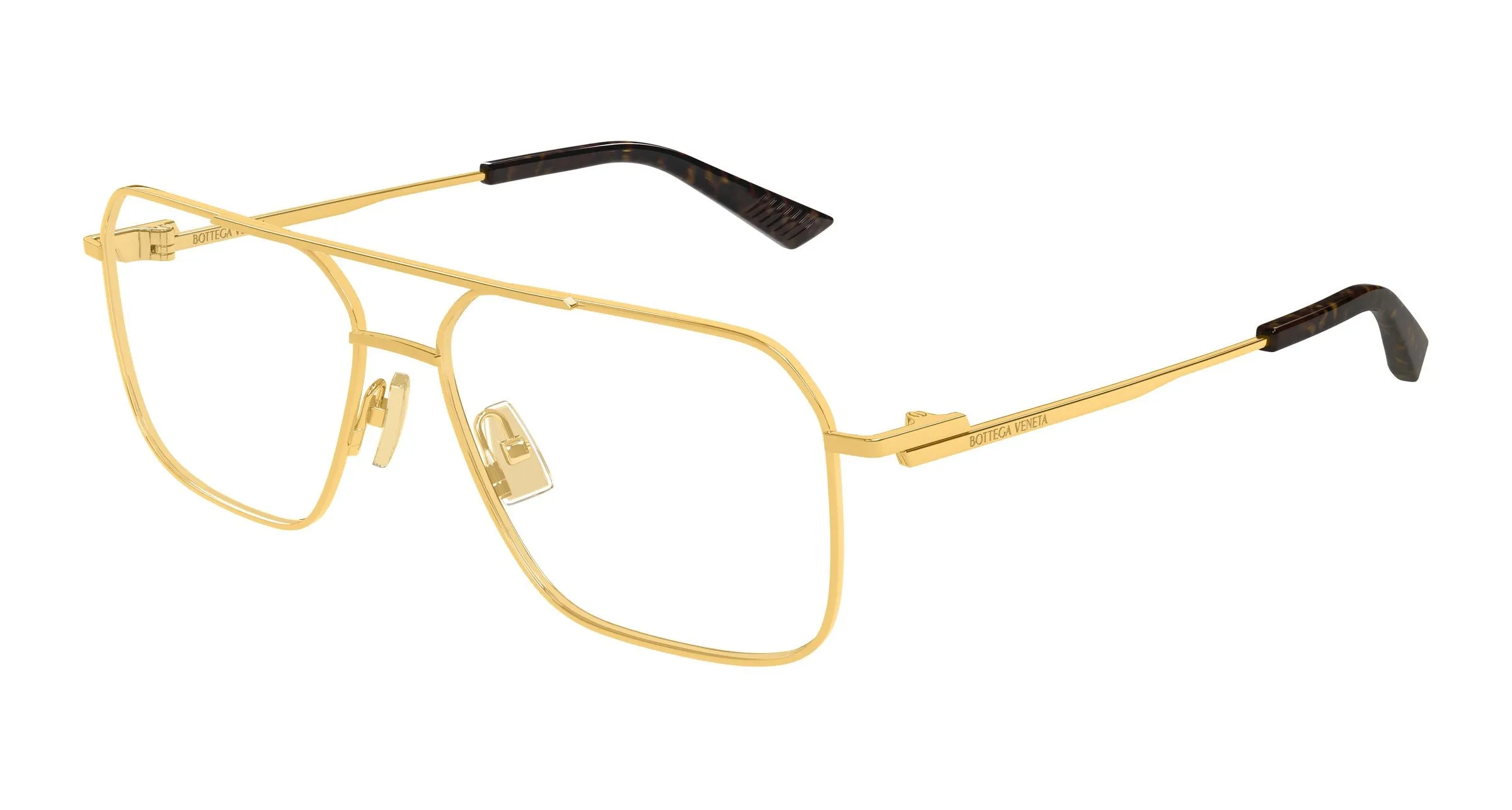 Bottega Veneta BV1384O 001 Montature da vista Metallo Oro Trasparente Pilot - immagine 1