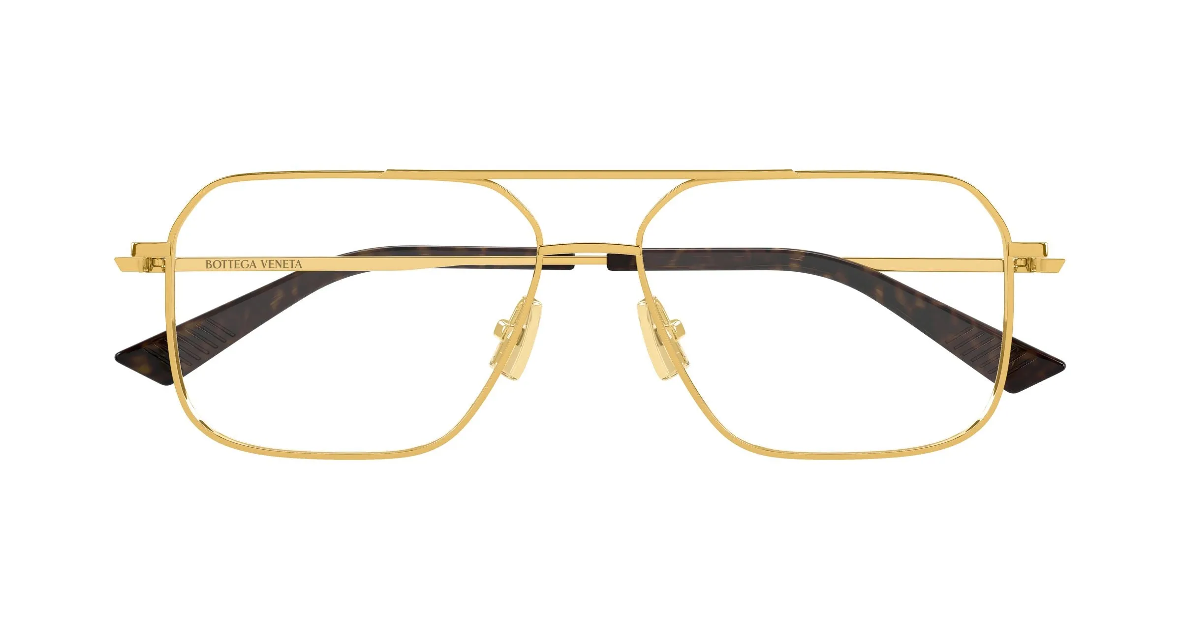 Bottega Veneta BV1384O 001 Montature da vista Metallo Oro Trasparente Pilot - immagine 2